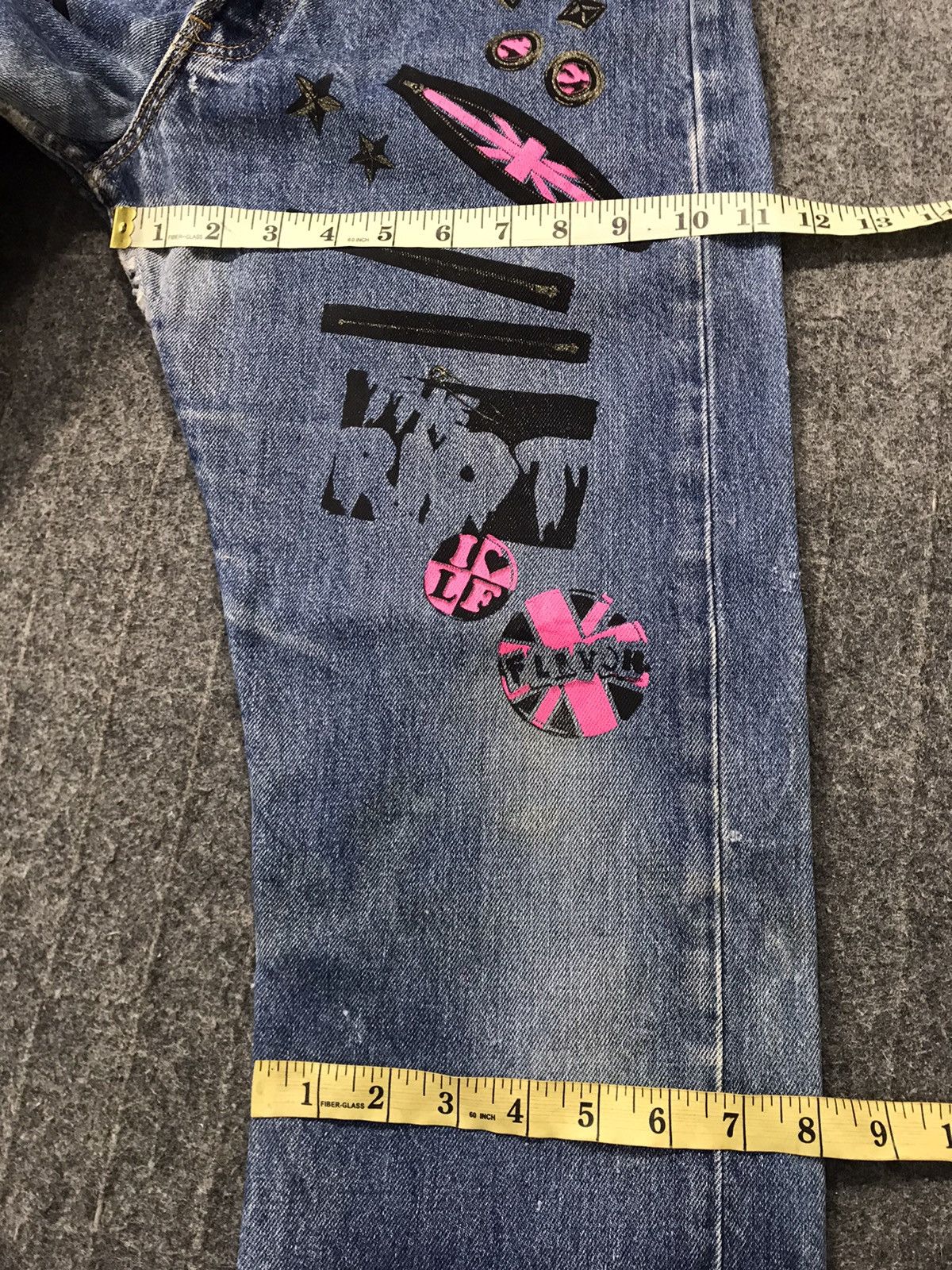 Band Tees Levis 501 Punk Rock Printed Denim Jeans Rocky Horror Size US 28 / EU 44 - 18 Thumbnail