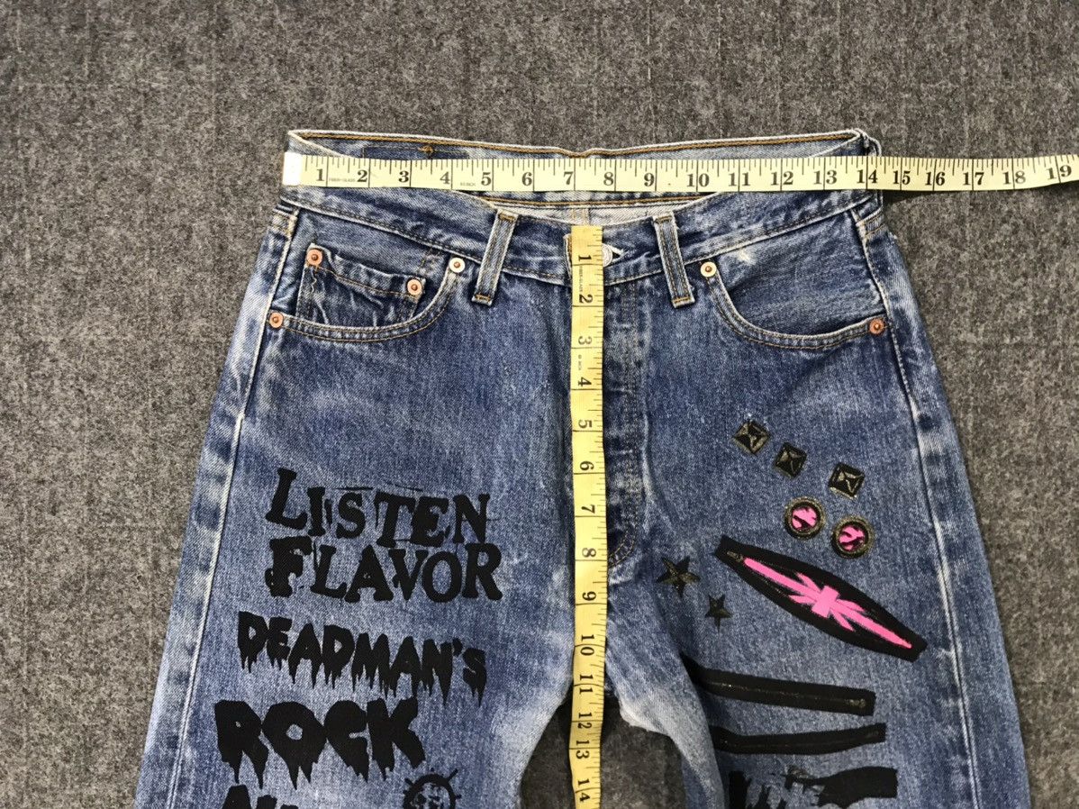 Band Tees Levis 501 Punk Rock Printed Denim Jeans Rocky Horror Size US 28 / EU 44 - 16 Thumbnail