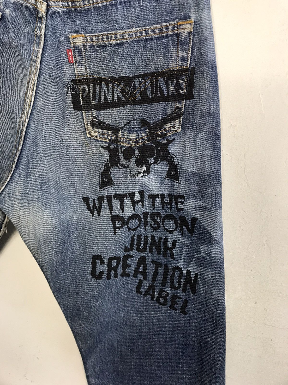 Band Tees Levis 501 Punk Rock Printed Denim Jeans Rocky Horror Size US 28 / EU 44 - 10 Thumbnail