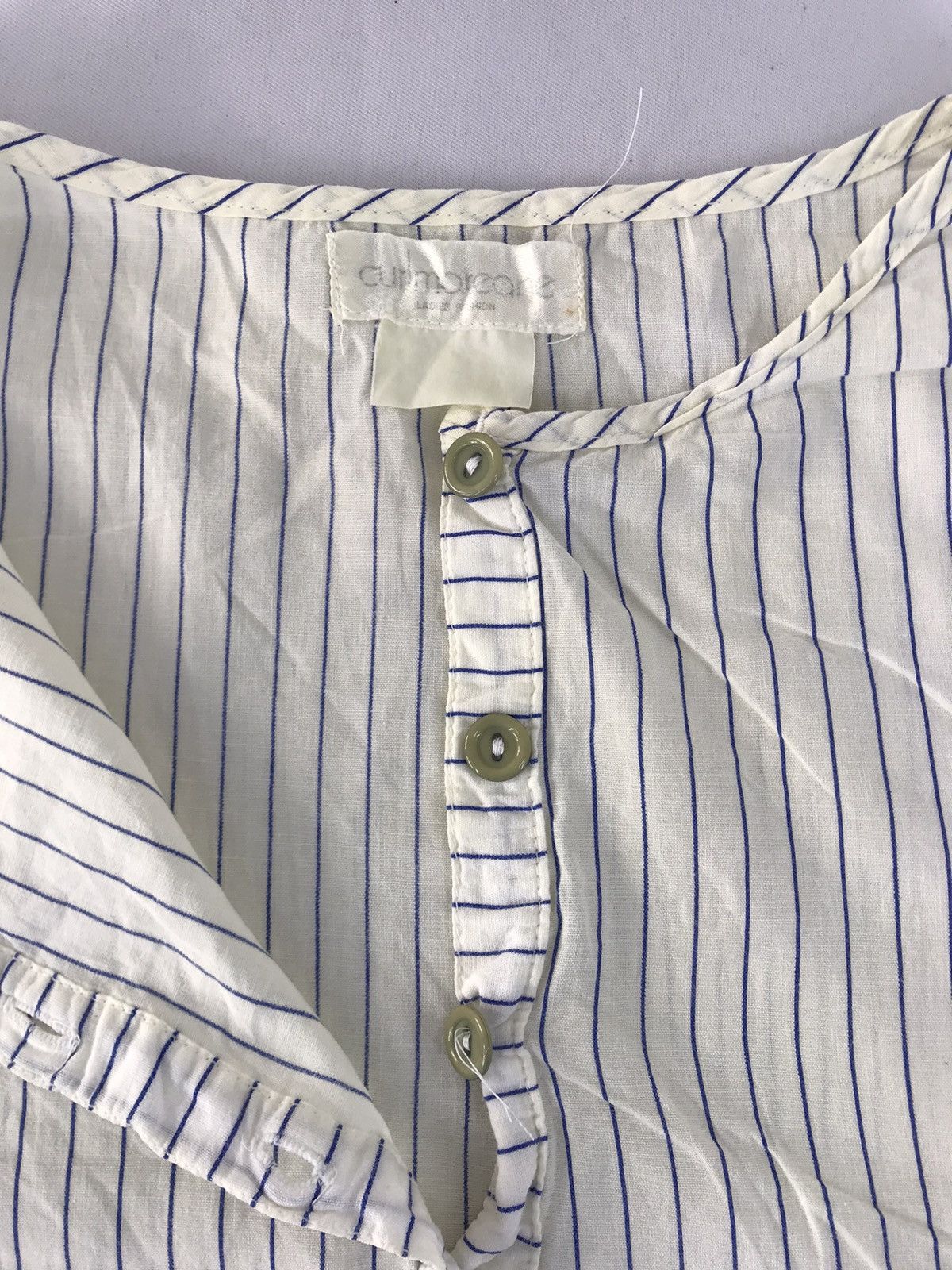 Japanese Brand 90s Curlmareare Gokigenyo Striped Hickory Half Button Up Size XXL / US 16-18 / IT 52-54 - 5 Thumbnail
