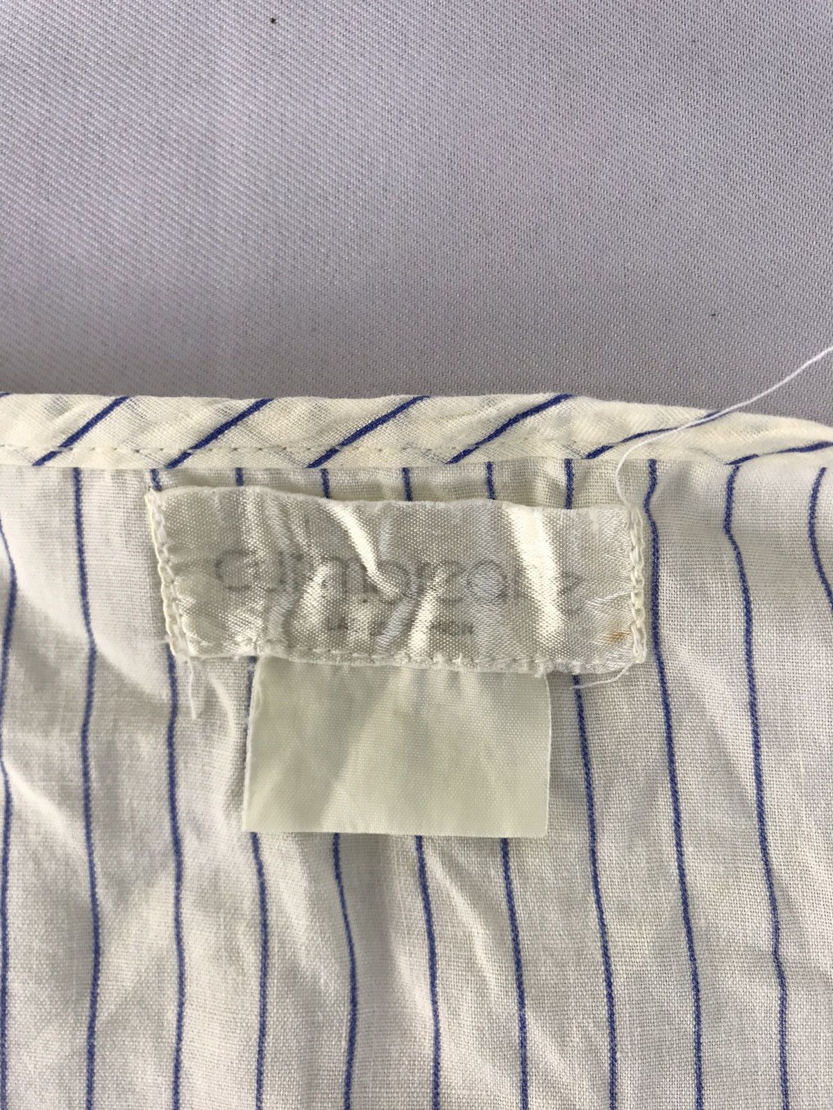 Japanese Brand 90s Curlmareare Gokigenyo Striped Hickory Half Button Up Size XXL / US 16-18 / IT 52-54 - 6 Thumbnail