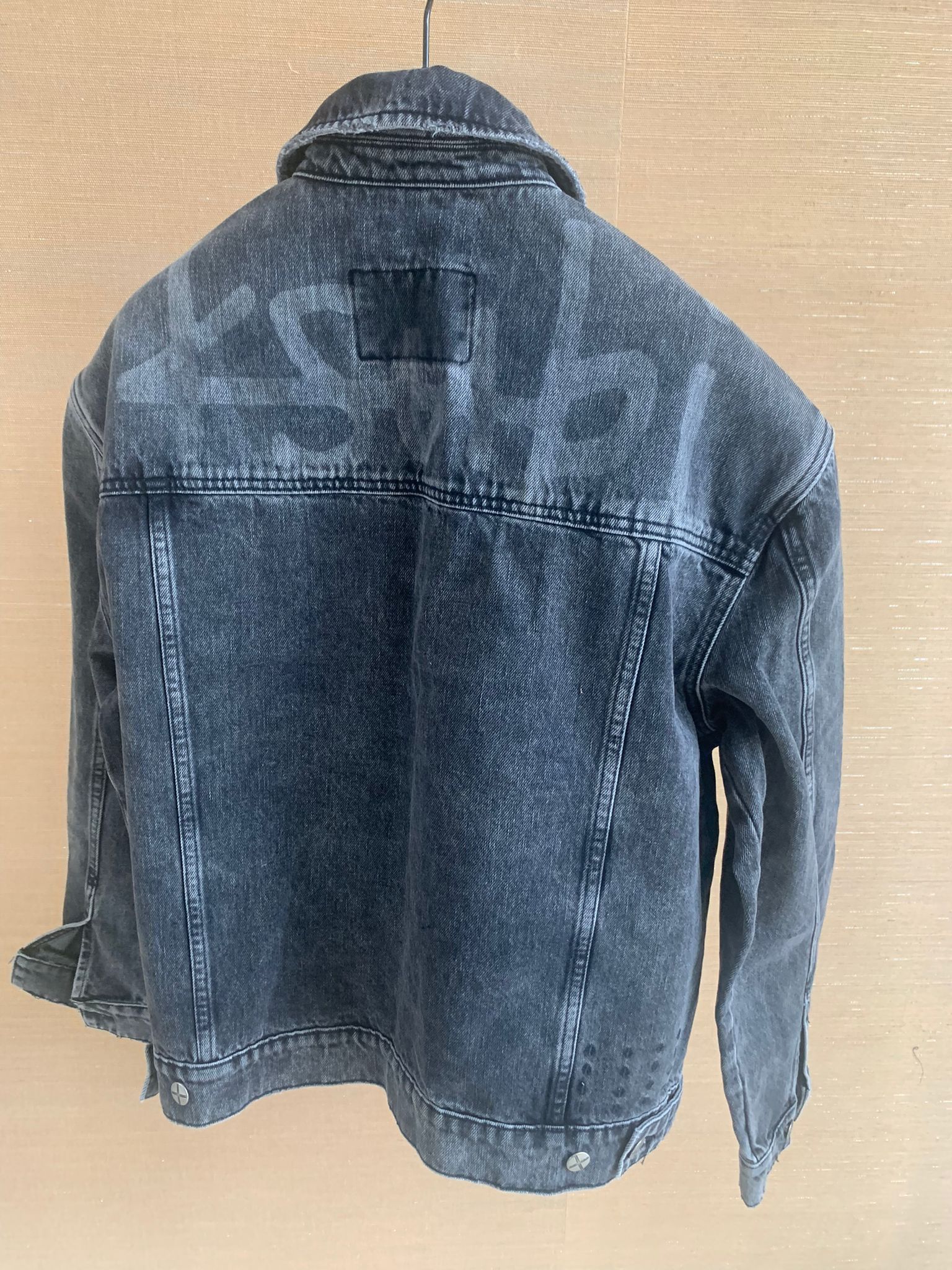 image of Ksubi Logo Denim Jacket in Washed Black, Men's (Size Small)