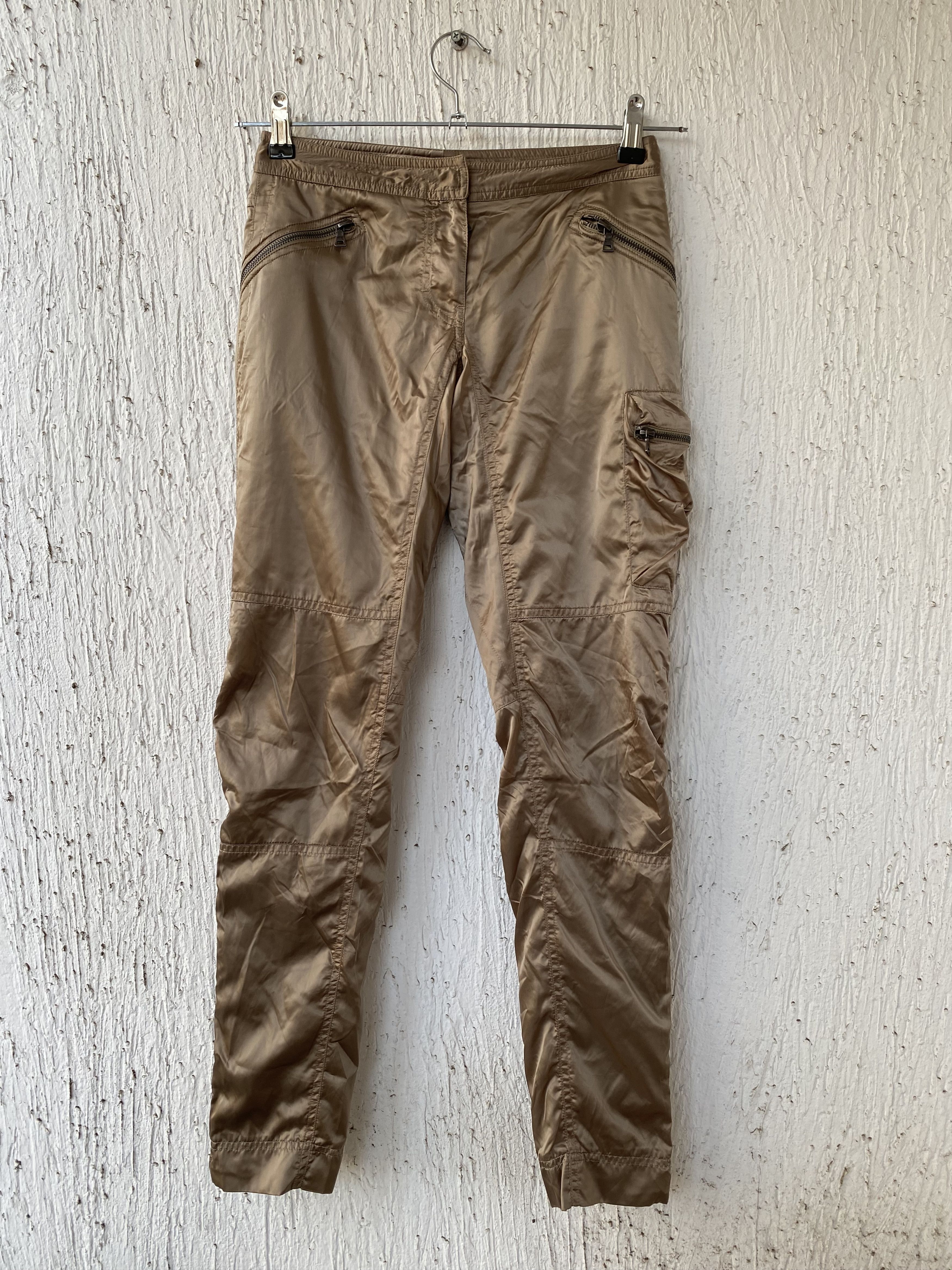 image of Prada Satin Cargo Pant in Champagne, Men's (Size 27)