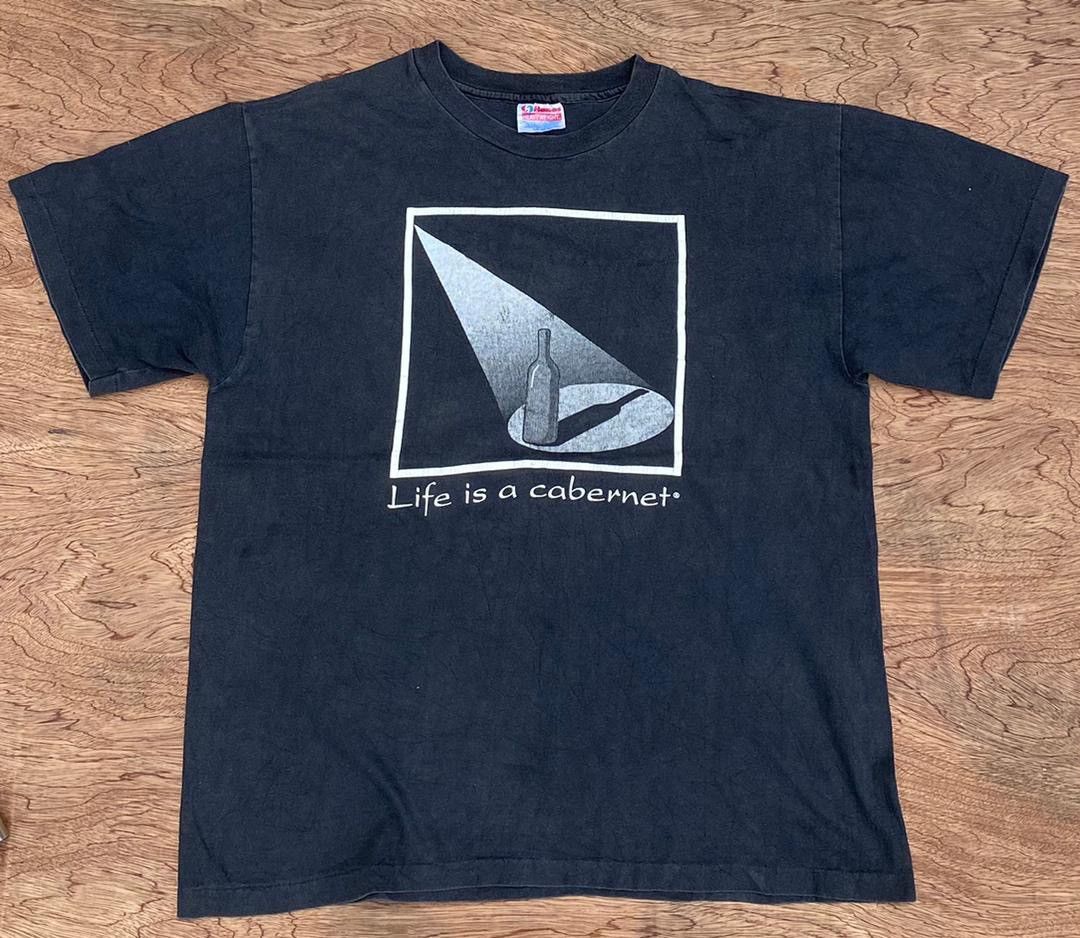 Vintage vintage tee Life is a Cabernet A30 Size US L / EU 52-54 / 3 - 1 Thumbnail