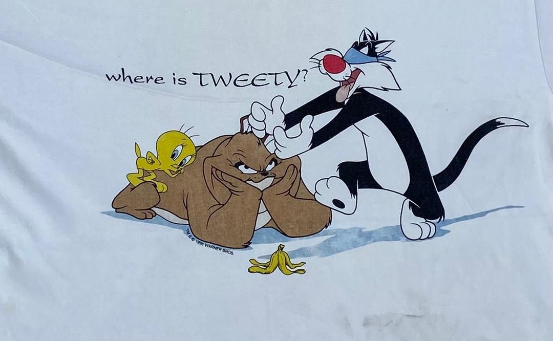 Vintage × Warner Bros vintage tee Looney Tunes C - 19 Size US XL / EU 56 / 4 - 2 Thumbnail