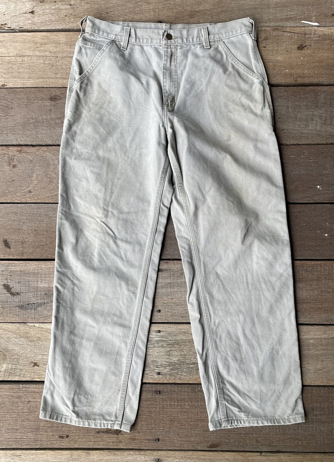 Carhartt × Vintage Vintage 90s Carhartt Workwear Pants Sz 34x30 Size US 34 / EU 50 - 3 Thumbnail