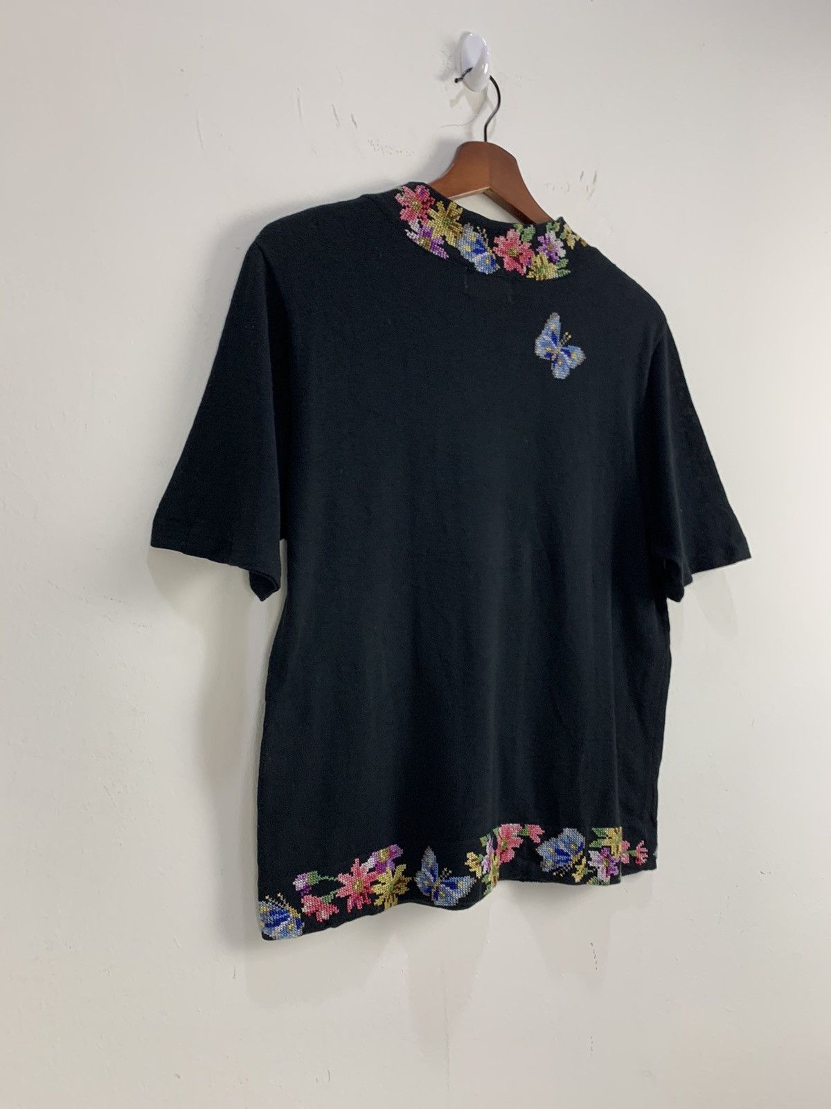 Designer VIA VERRI Embroidery Monogram Intarsia Flora Knitwear Shirt Size M / US 6-8 / IT 42-44 - 9 Thumbnail