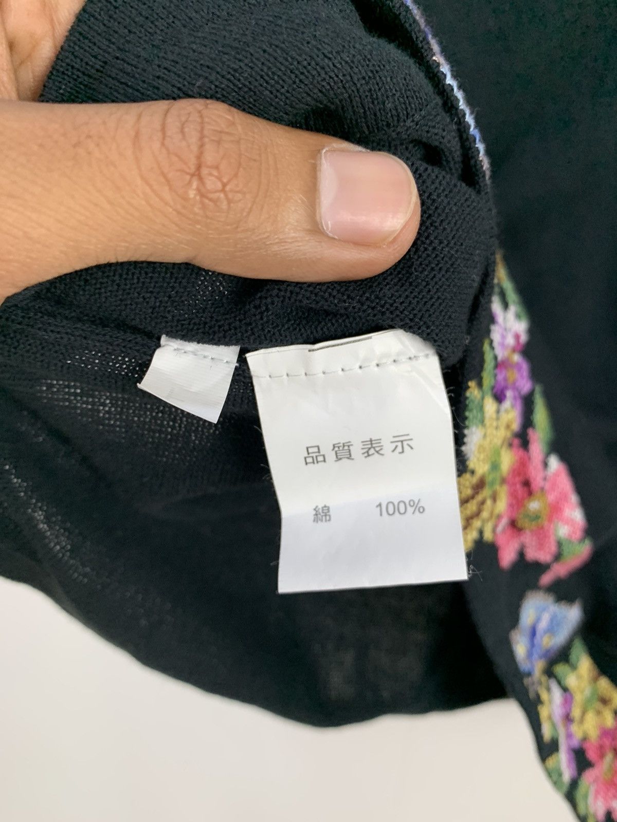 Designer VIA VERRI Embroidery Monogram Intarsia Flora Knitwear Shirt Size M / US 6-8 / IT 42-44 - 13 Thumbnail