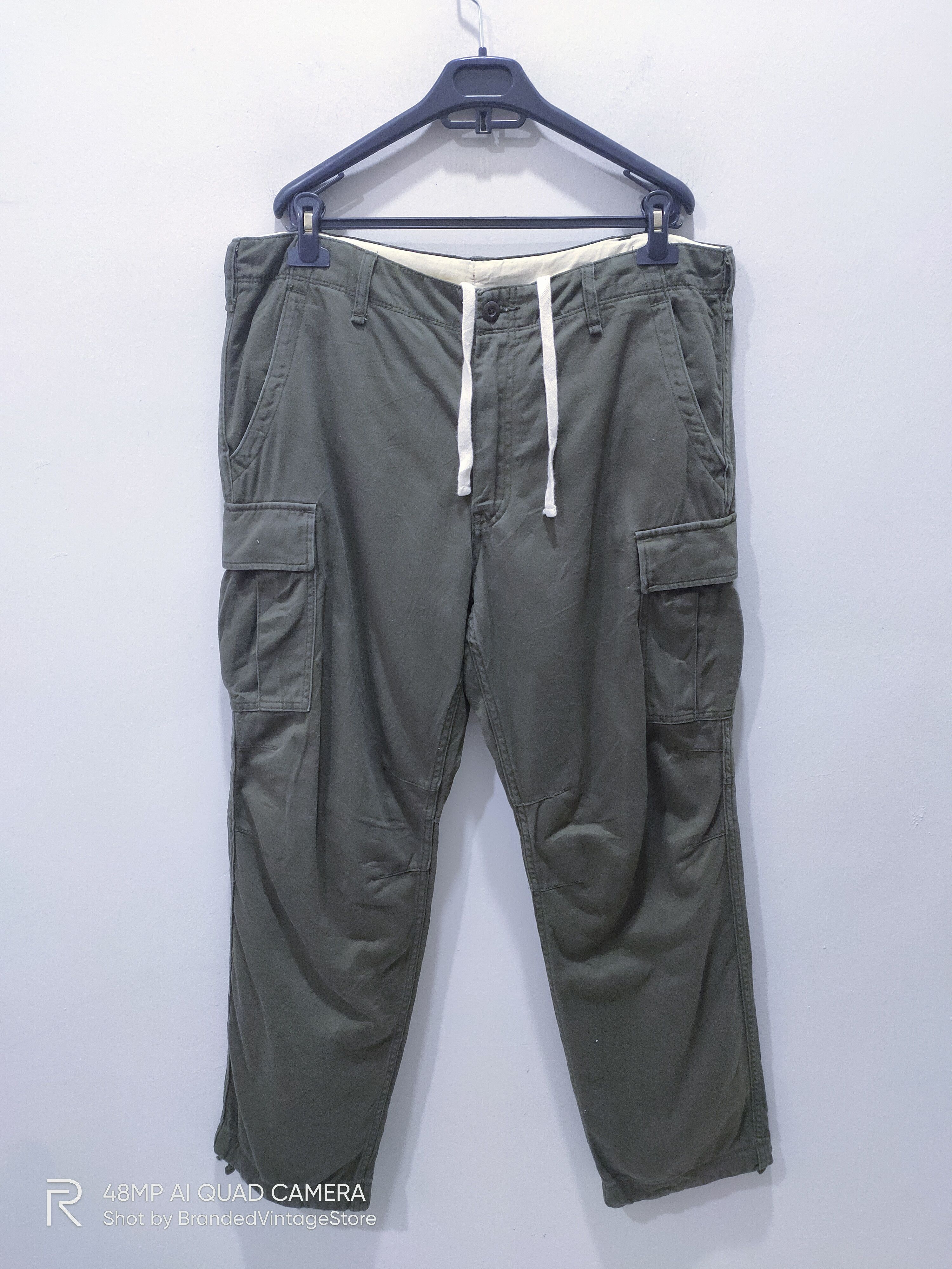 Japanese Brand × Mountain Khakis × Uniqlo UNIQLO Double Knee Pullover Multipocket Hunting Cargo Pants Size US 37 - 1 Thumbnail