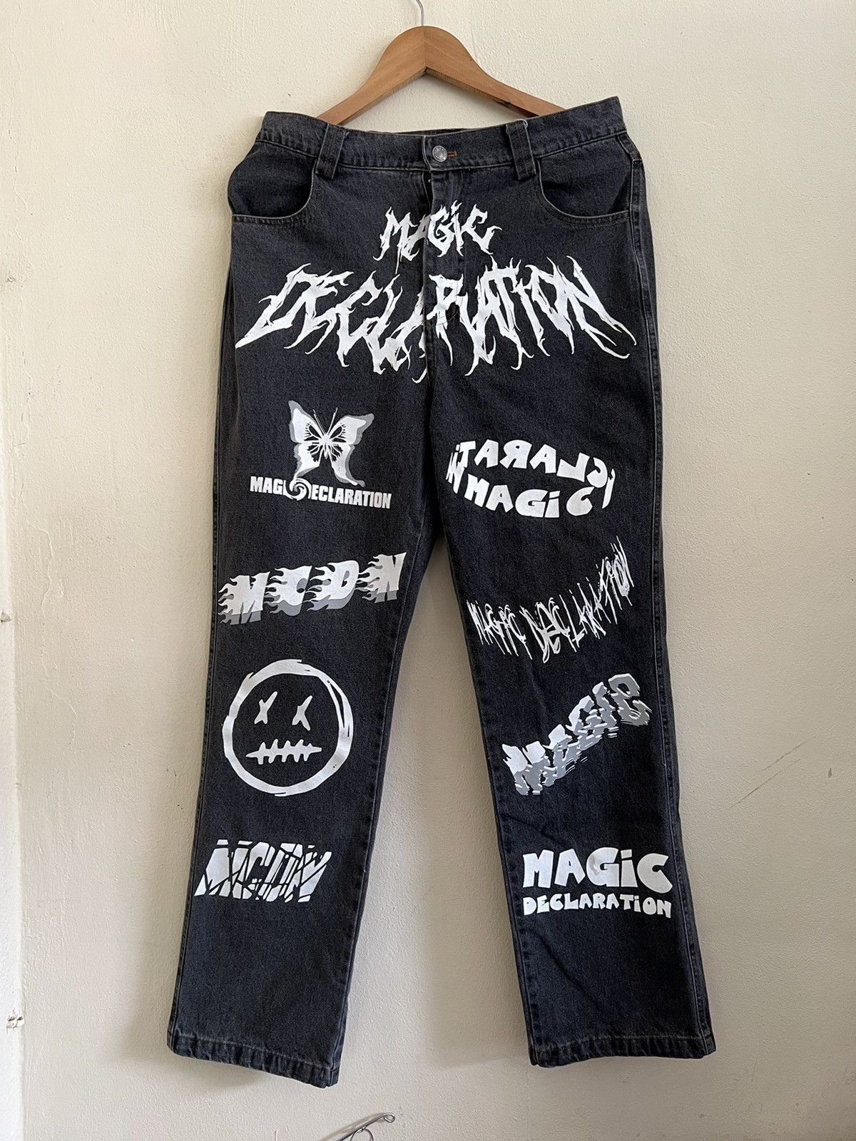 Japanese Brand × Vintage Vintage Magic Declaration Jeans Distressed Denim Size US 31 - 1 Thumbnail