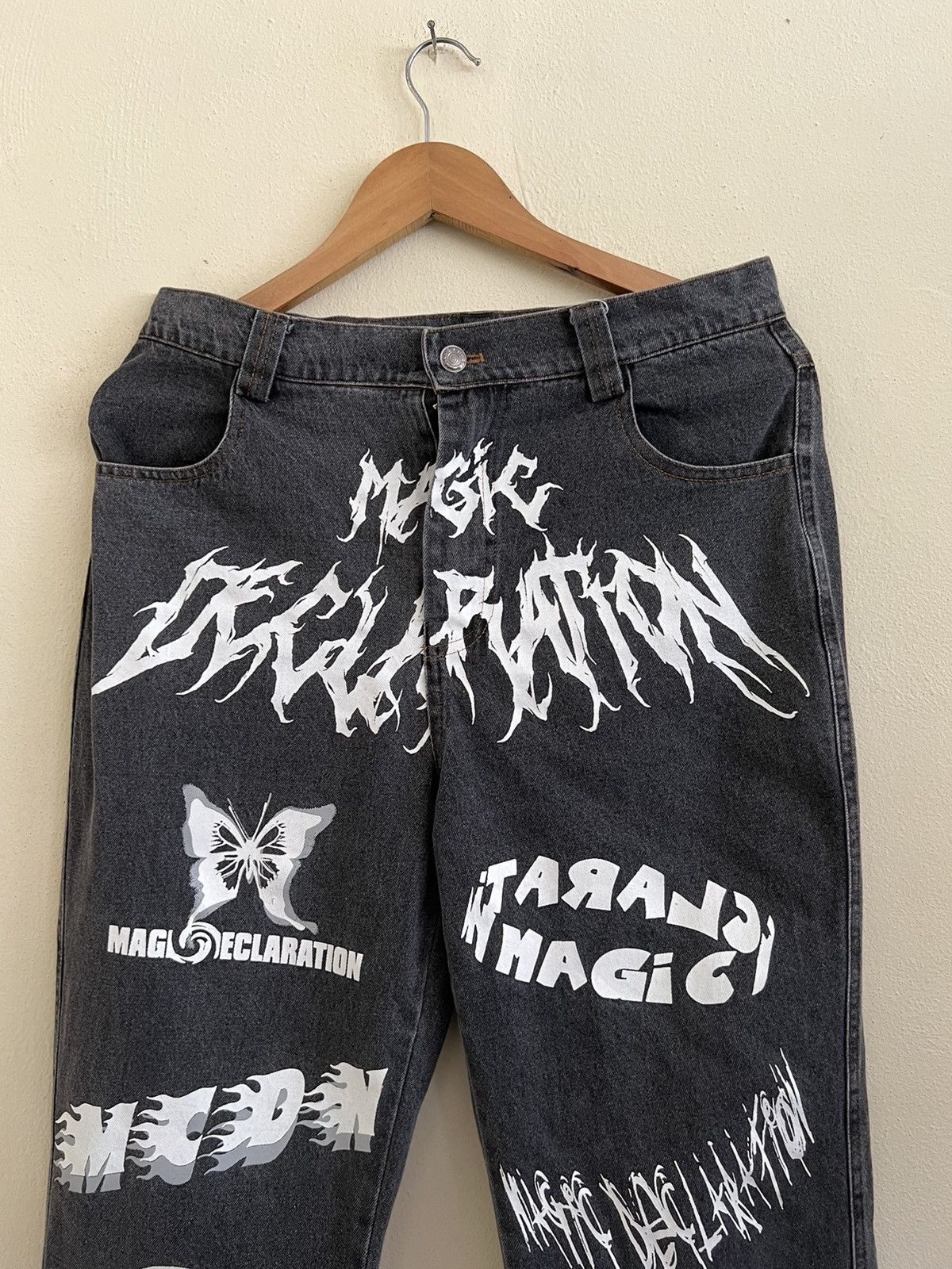 Japanese Brand × Vintage Vintage Magic Declaration Jeans Distressed Denim Size US 31 - 5 Thumbnail