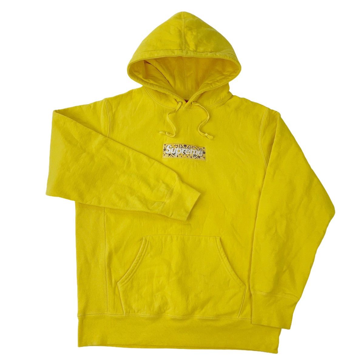 Supreme Supreme Bandana Box Logo Yellow Hoodie Size US L / EU 52-54 / 3 - 2 Thumbnail