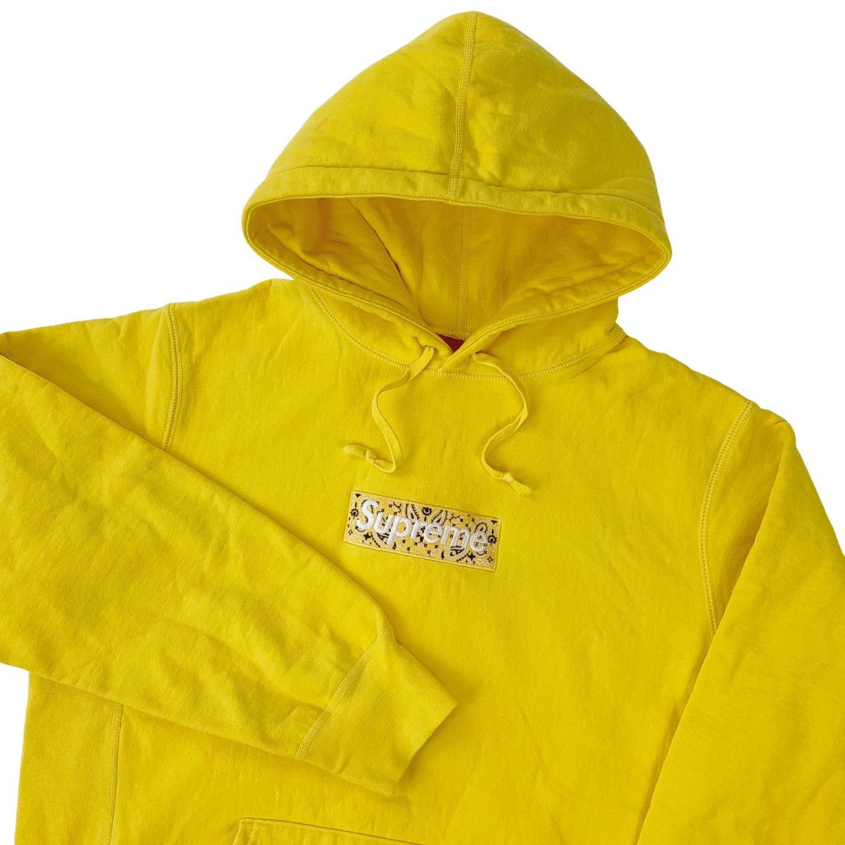 Supreme Supreme Bandana Box Logo Yellow Hoodie | Grailed