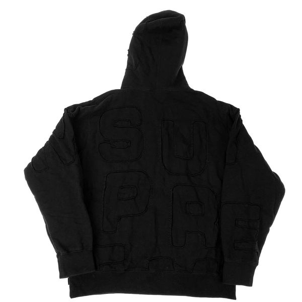 Supreme Supreme Cutout Letters Black Hoodie | Grailed