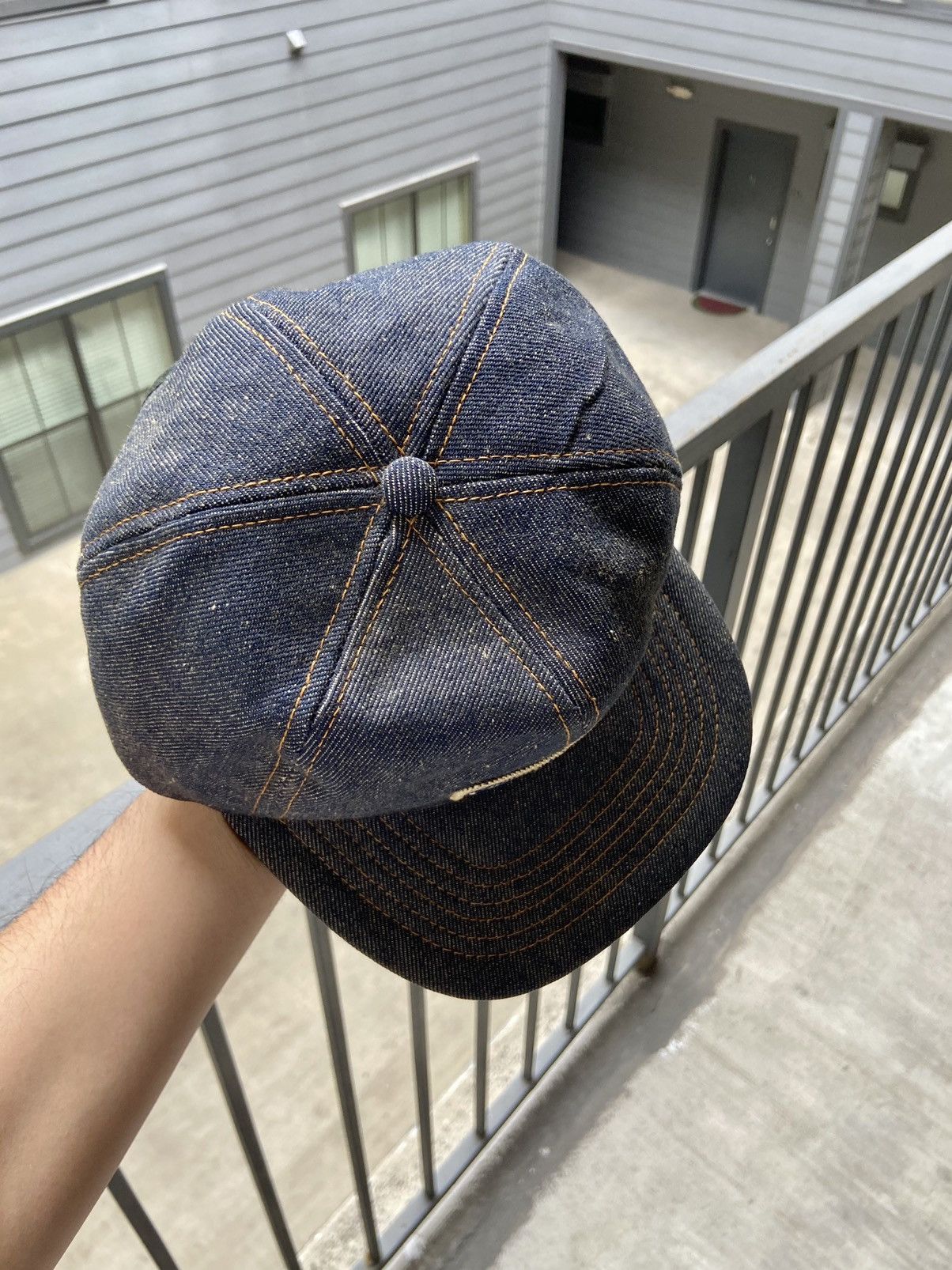 Ford × Vintage Vintage 70’s Ford Motors Denim Trucker Hat Size ONE SIZE - 3 Thumbnail