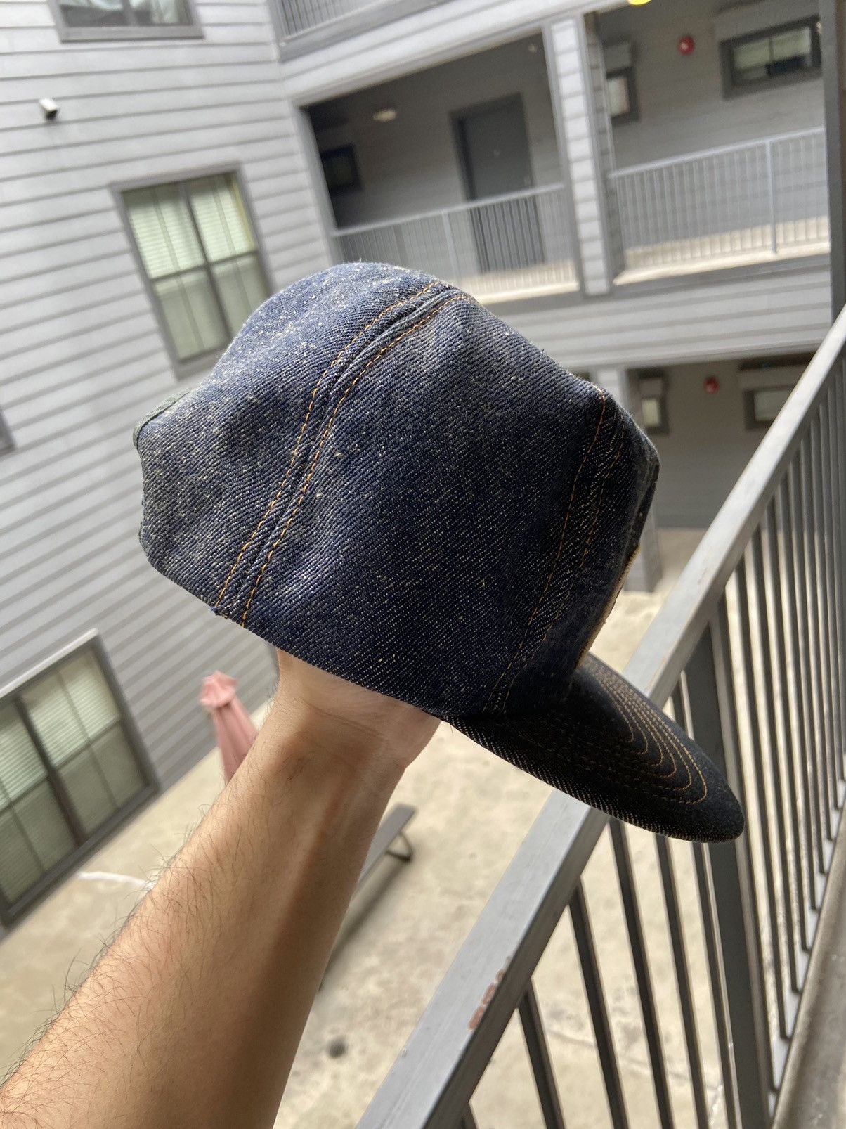 Ford × Vintage Vintage 70’s Ford Motors Denim Trucker Hat Size ONE SIZE - 6 Thumbnail