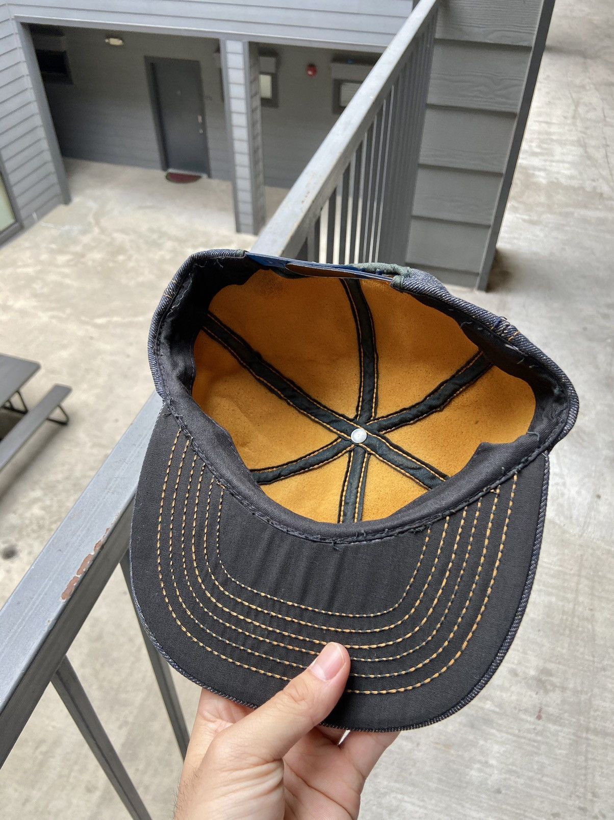 Ford × Vintage Vintage 70’s Ford Motors Denim Trucker Hat Size ONE SIZE - 4 Thumbnail