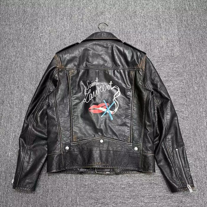 Saint laurent no smoking leather clearance jacket