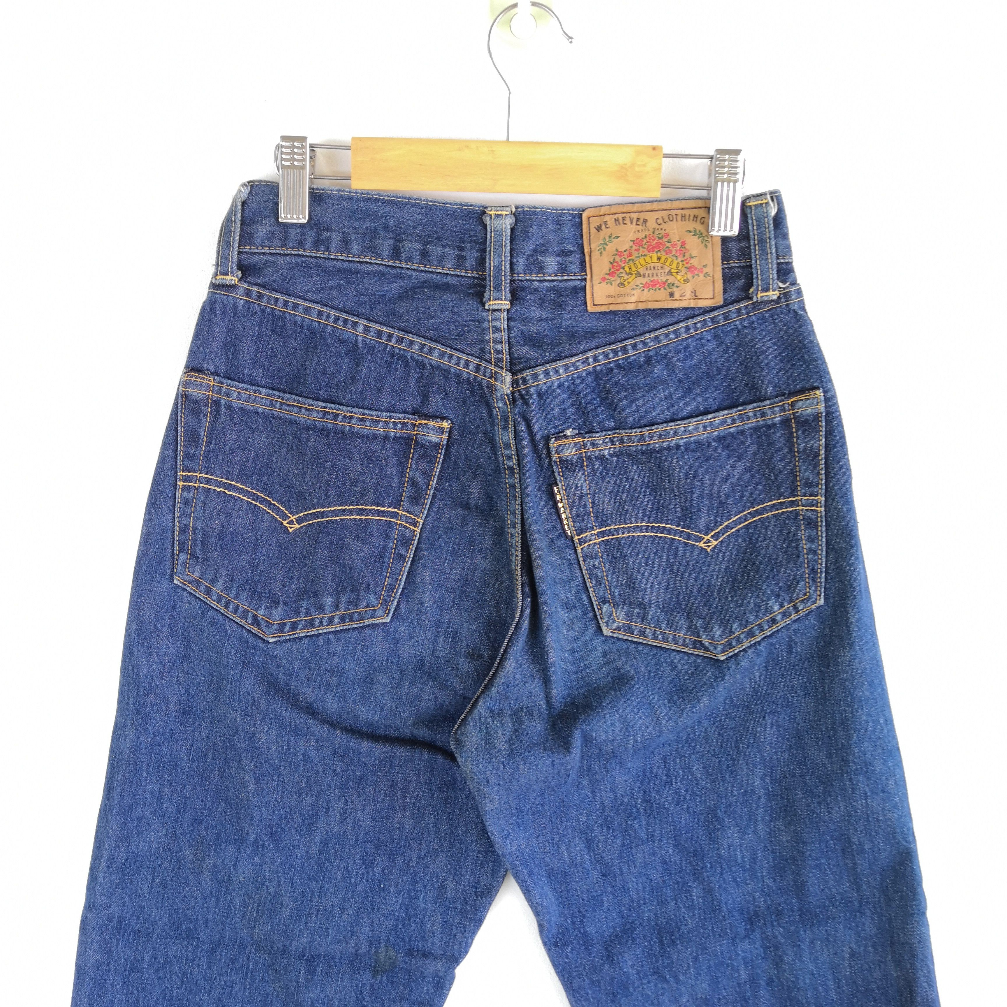 HOLLYWOOD RANCH MARKET Vintage Selvedge Hollywood Ranch Market Denim Jeans Pants Size 24" / US 00 / IT 34 - 6 Thumbnail