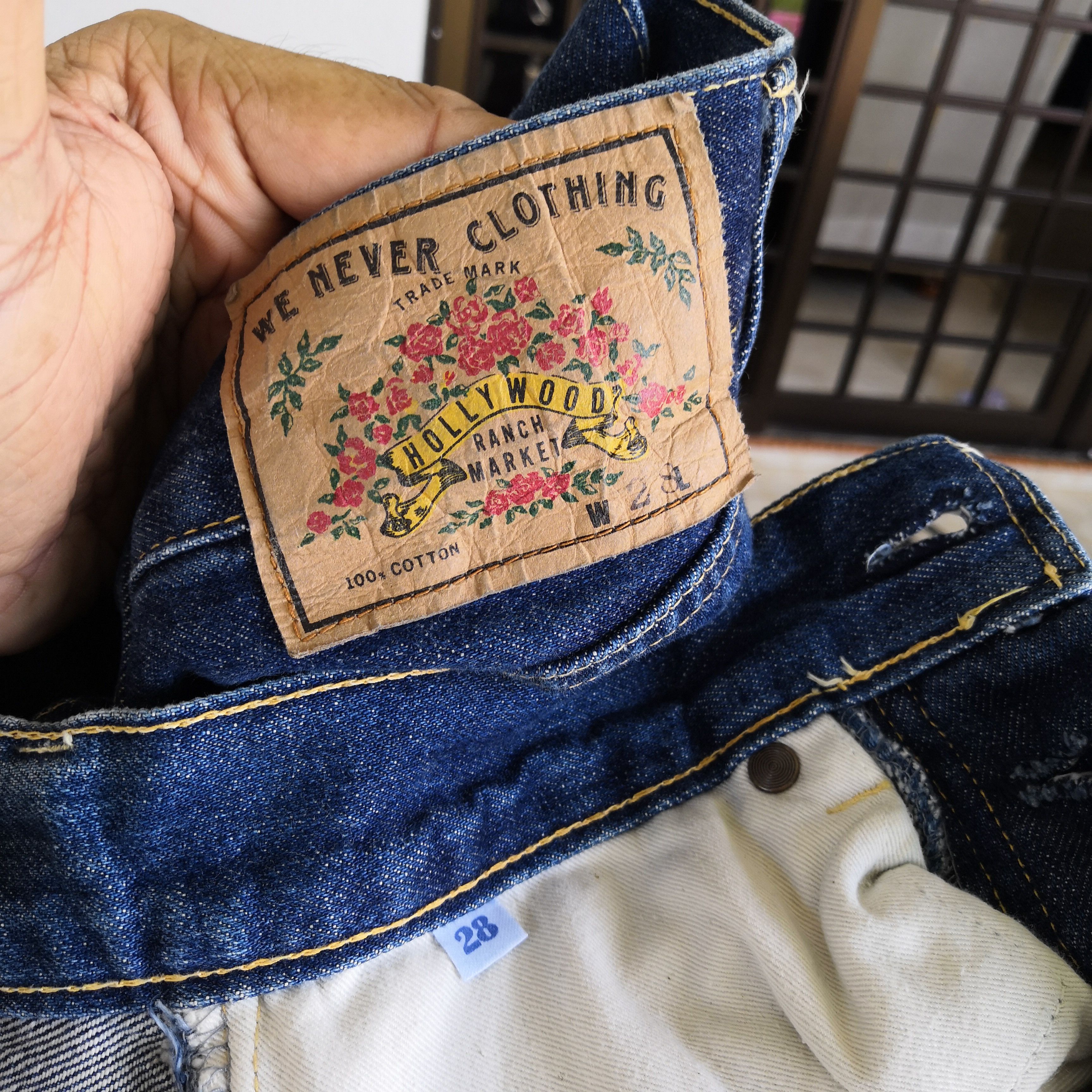 HOLLYWOOD RANCH MARKET Vintage Selvedge Hollywood Ranch Market Denim Jeans Pants Size 24" / US 00 / IT 34 - 11 Thumbnail