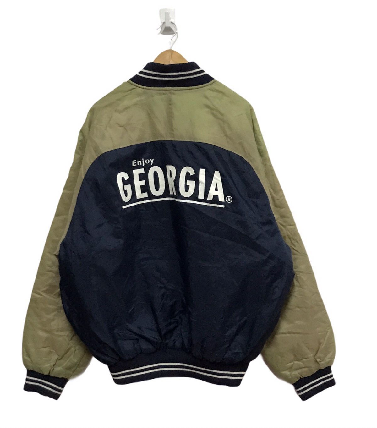 Japanese Brand Georgia zipper varsity jacket Size US L / EU 52-54 / 3 - 2 Thumbnail