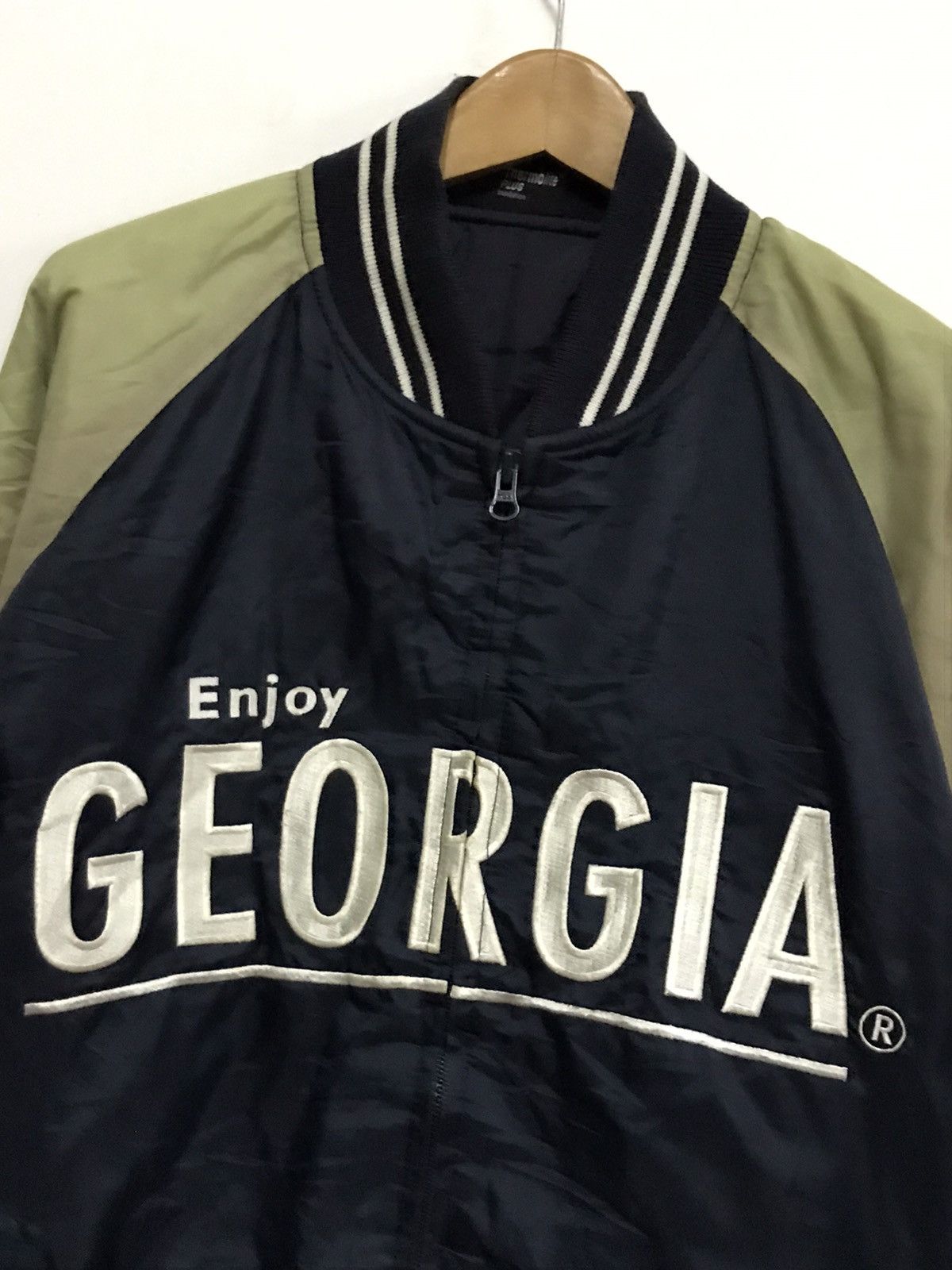 Japanese Brand Georgia zipper varsity jacket Size US L / EU 52-54 / 3 - 6 Thumbnail