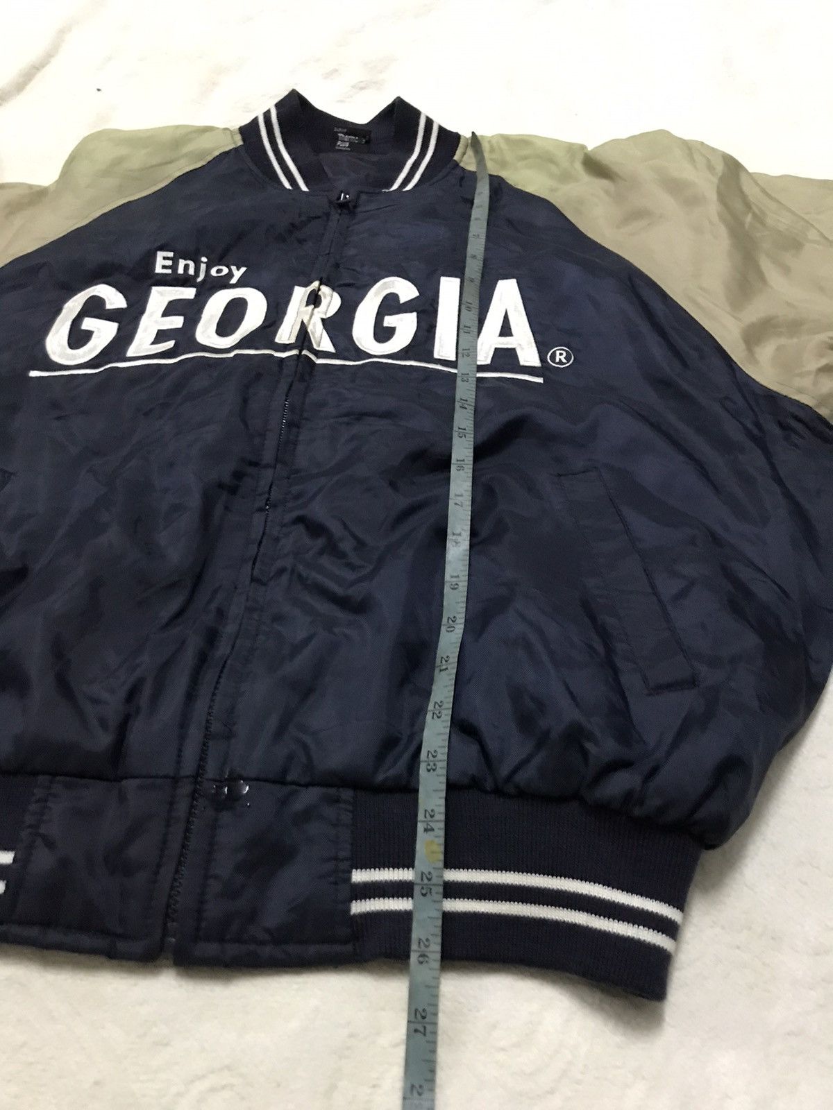 Japanese Brand Georgia zipper varsity jacket Size US L / EU 52-54 / 3 - 8 Thumbnail