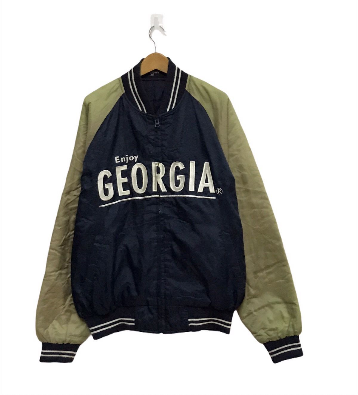 Japanese Brand Georgia zipper varsity jacket Size US L / EU 52-54 / 3 - 1 Thumbnail