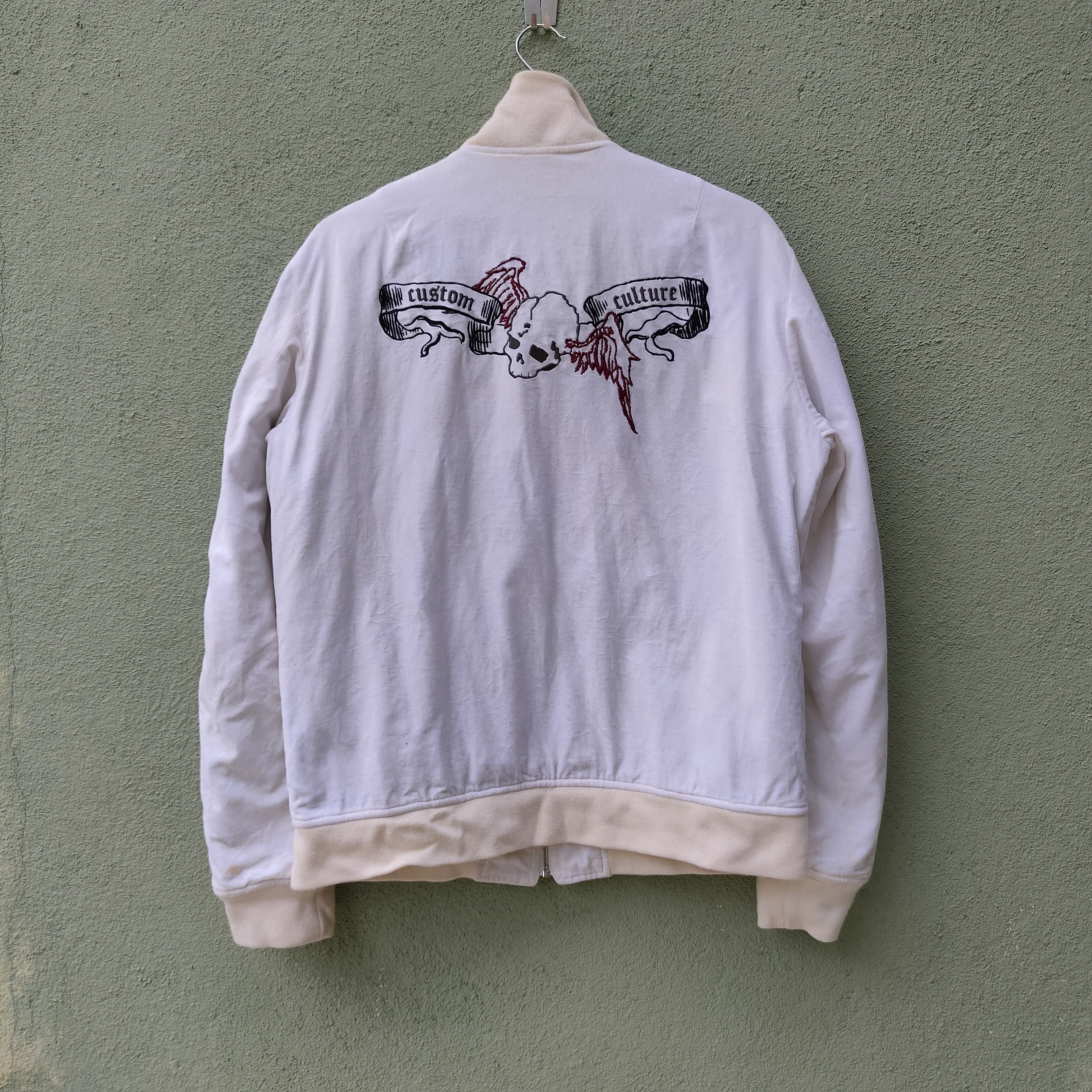 Japanese Brand Vintage Custom Culture Embroidery Skulls Zipper Ups Jacket Size US L / EU 52-54 / 3 - 1 Thumbnail