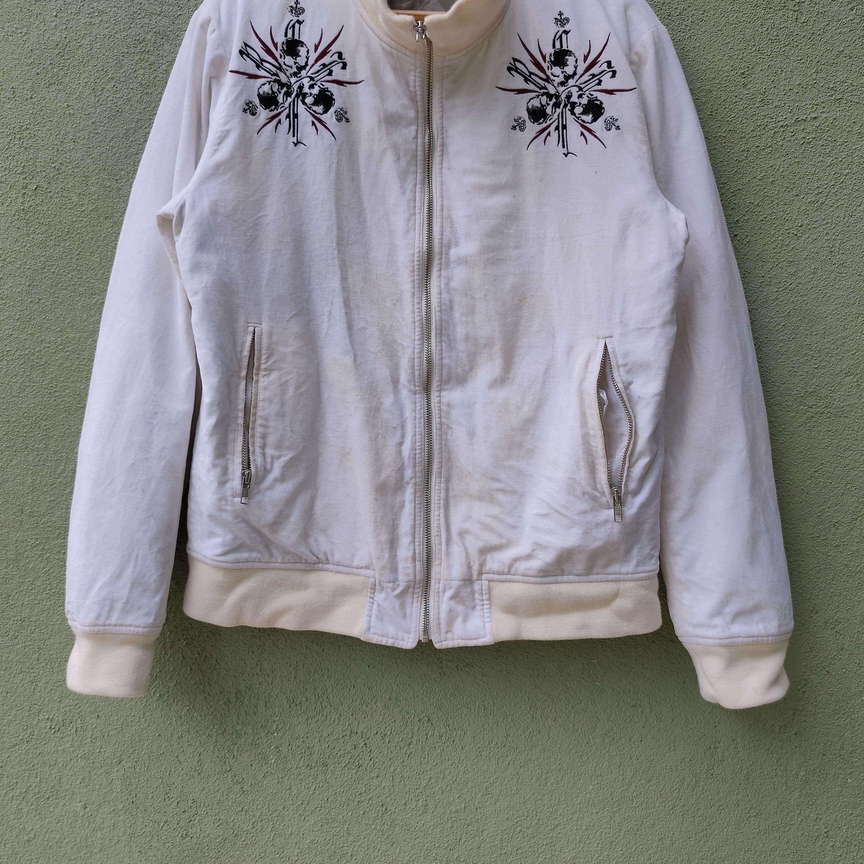 Japanese Brand Vintage Custom Culture Embroidery Skulls Zipper Ups Jacket Size US L / EU 52-54 / 3 - 12 Thumbnail