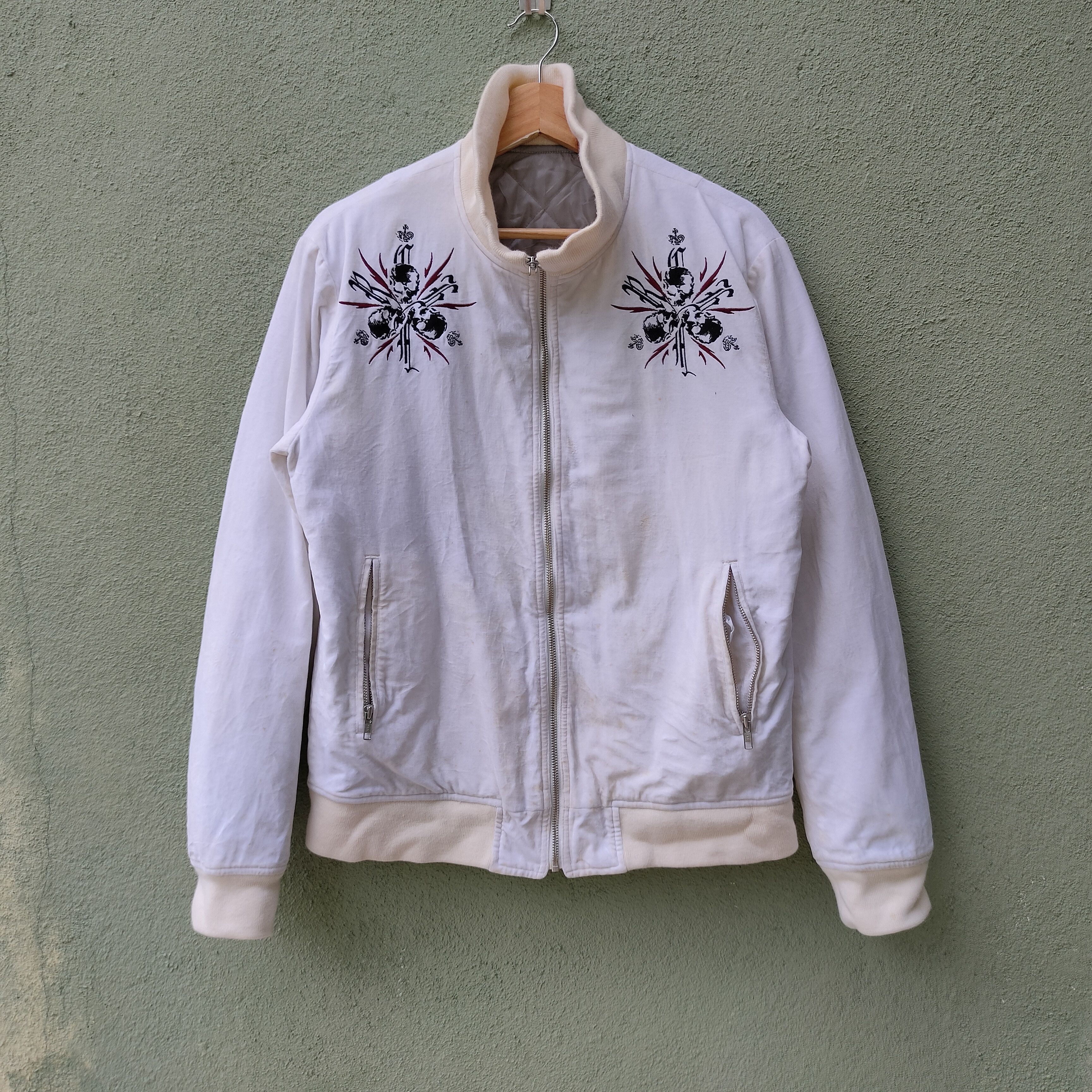 Japanese Brand Vintage Custom Culture Embroidery Skulls Zipper Ups Jacket Size US L / EU 52-54 / 3 - 2 Thumbnail