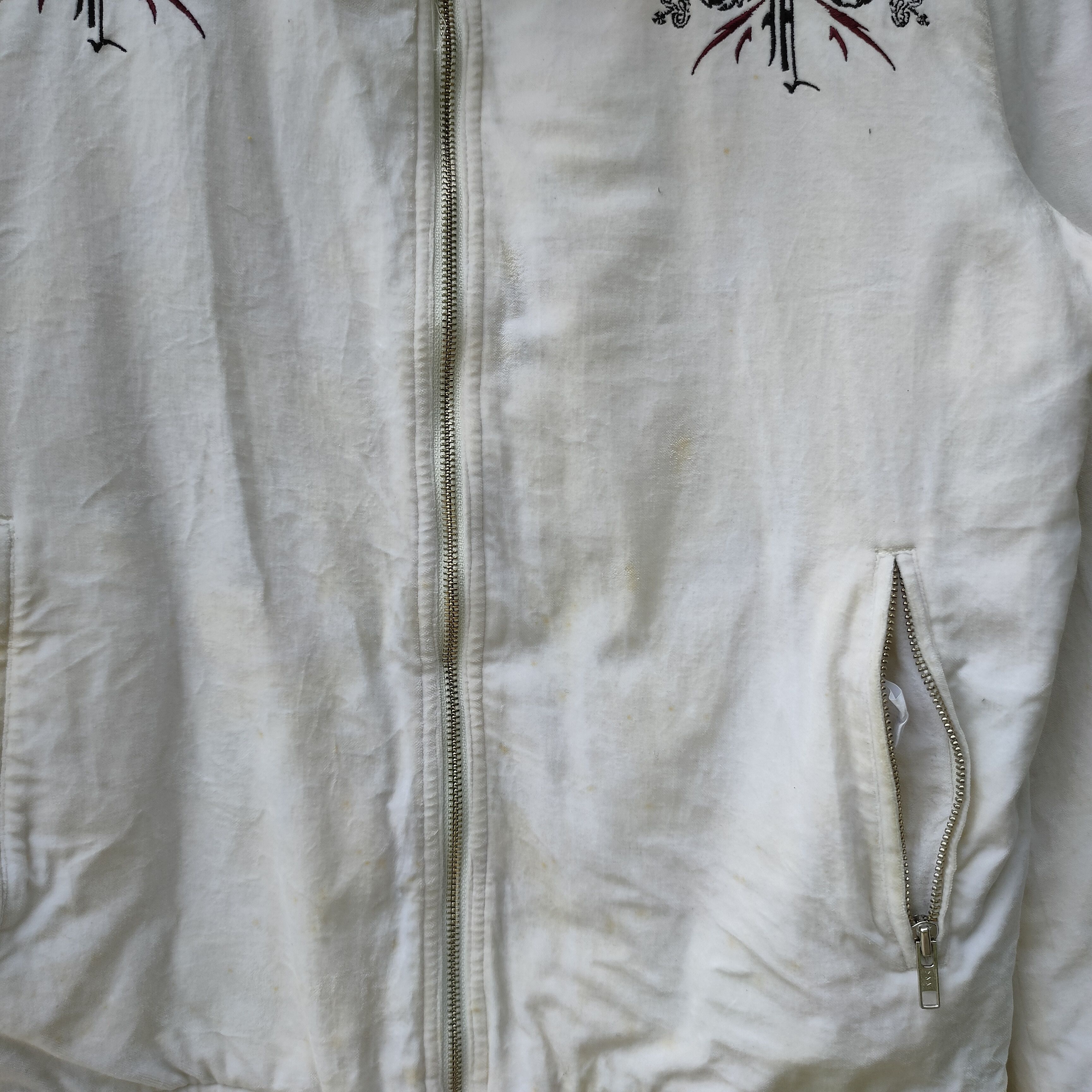 Japanese Brand Vintage Custom Culture Embroidery Skulls Zipper Ups Jacket Size US L / EU 52-54 / 3 - 7 Thumbnail
