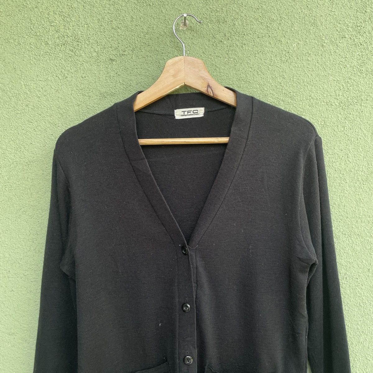 Aran Isles Knitwear Vintage T.F.C Black Cardigan knitwear Japanese brand Size US S / EU 44-46 / 1 - 3 Thumbnail