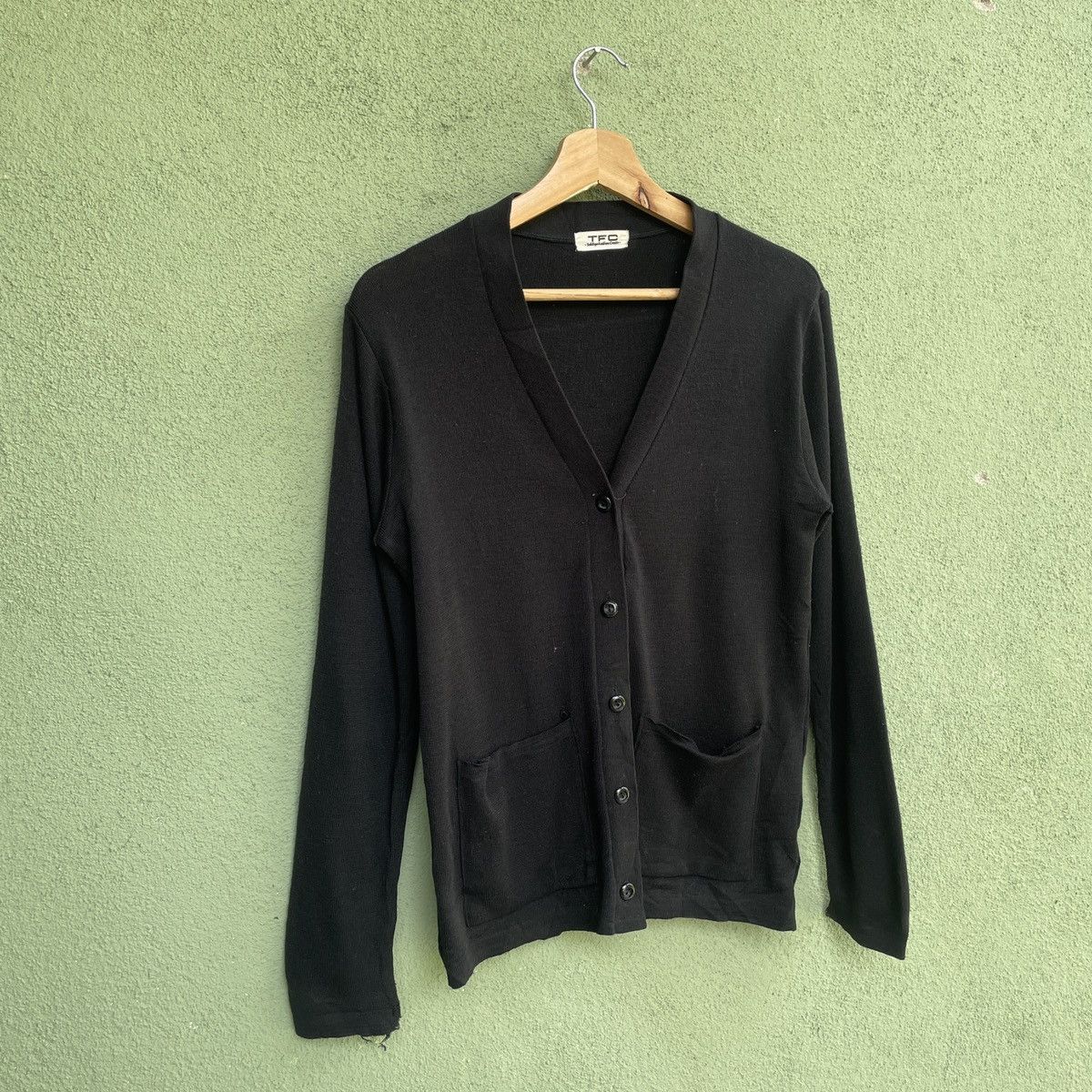 Aran Isles Knitwear Vintage T.F.C Black Cardigan knitwear Japanese brand Size US S / EU 44-46 / 1 - 2 Thumbnail