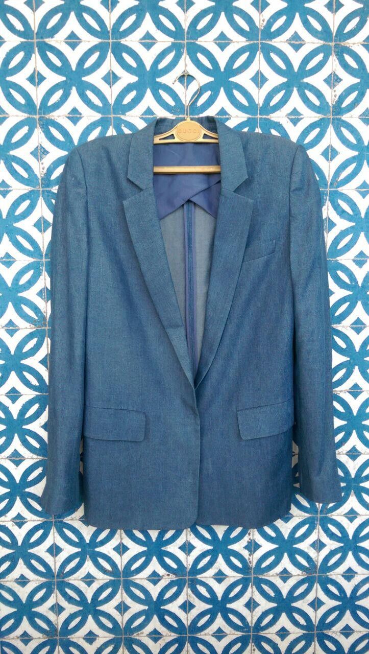 Acne Studios 395$ Acne Blake Chambray Blazer Size M / US 6-8 / IT 42-44 - 4 Thumbnail