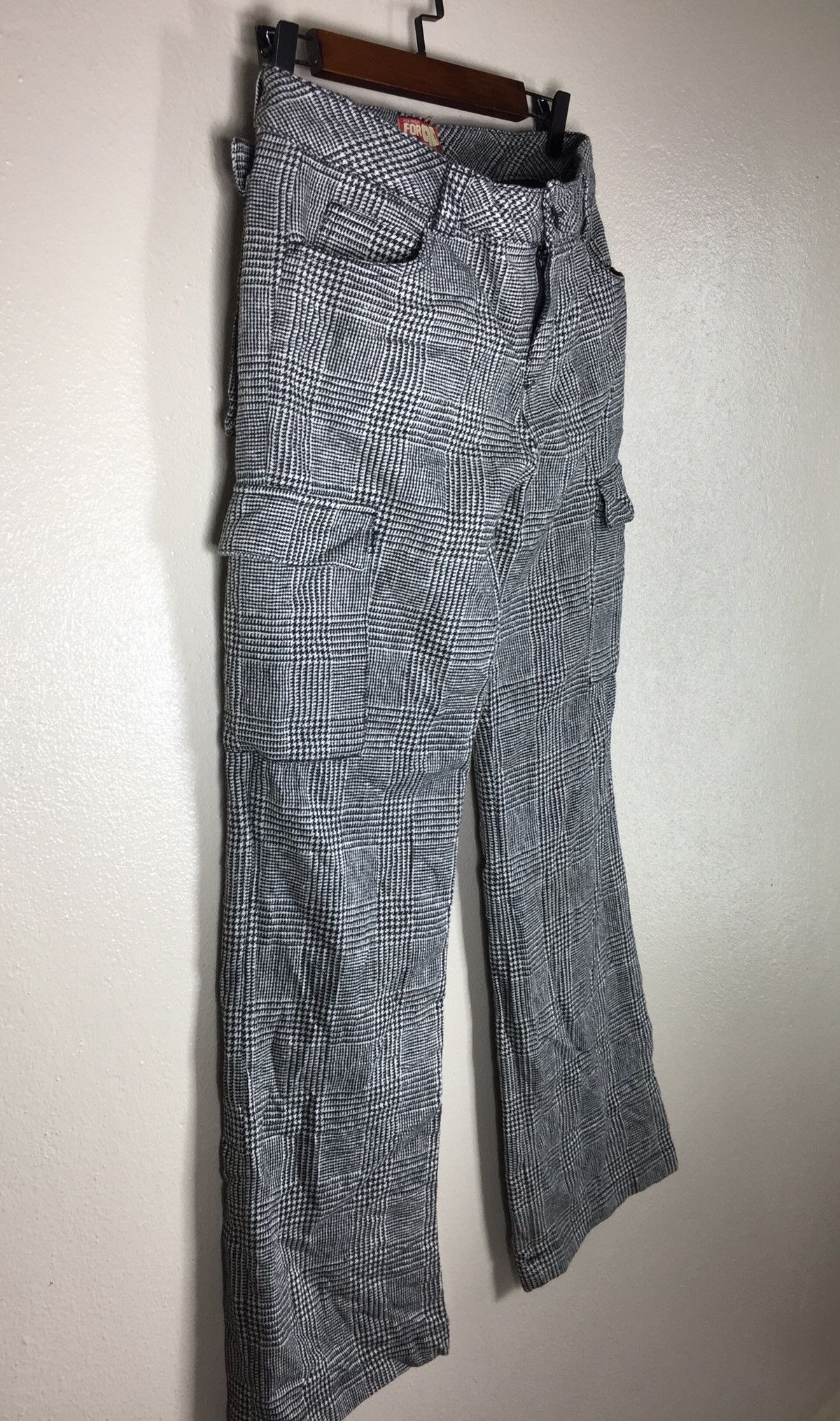 Japanese Brand TOP SECRET CARGO CHECKERED TOUSERS Size US 29 - 4 Thumbnail