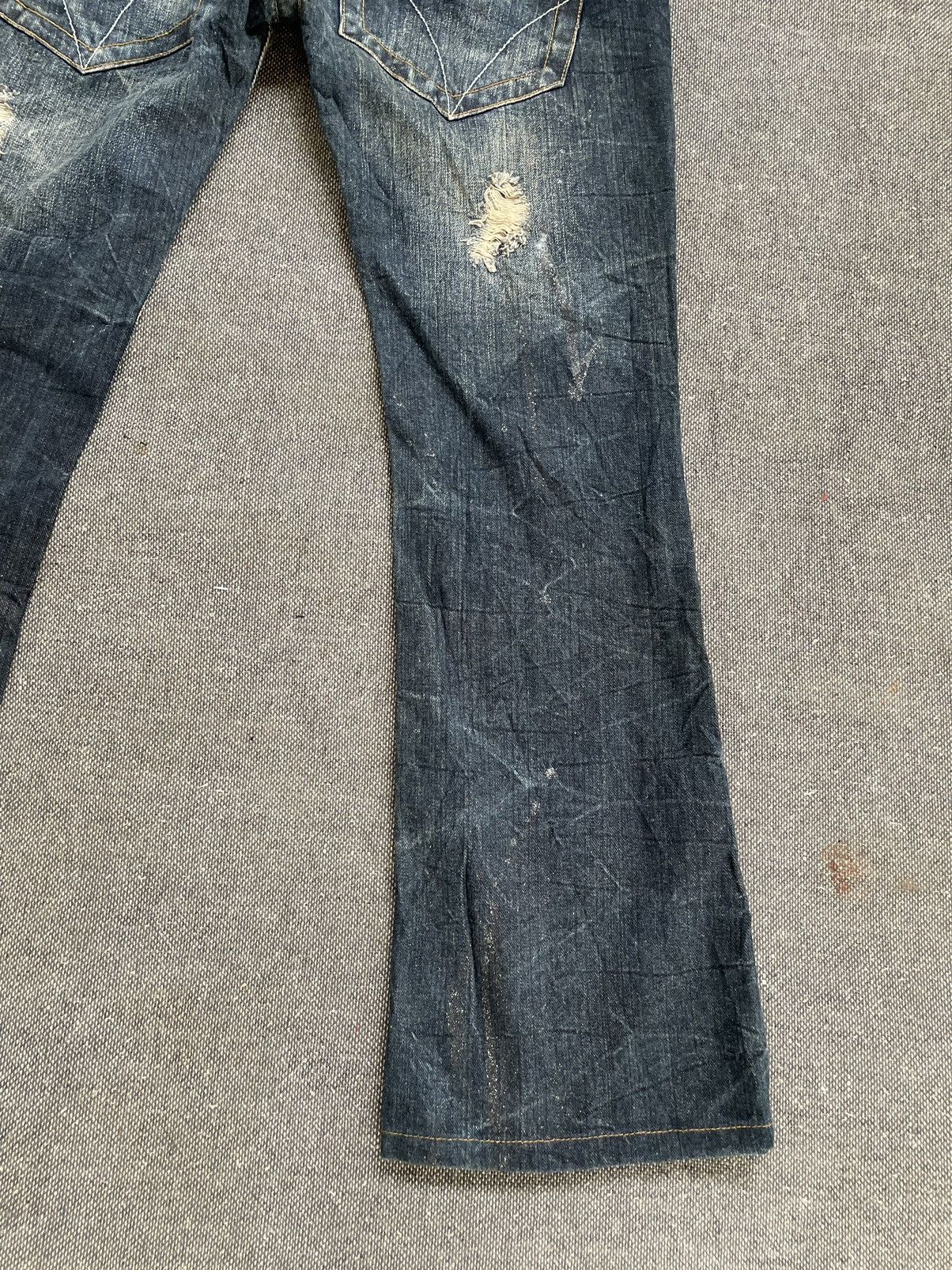 Japanese Brand Flare Original Jeans Distressed Jeans Size US 32 / EU 48 - 14 Thumbnail