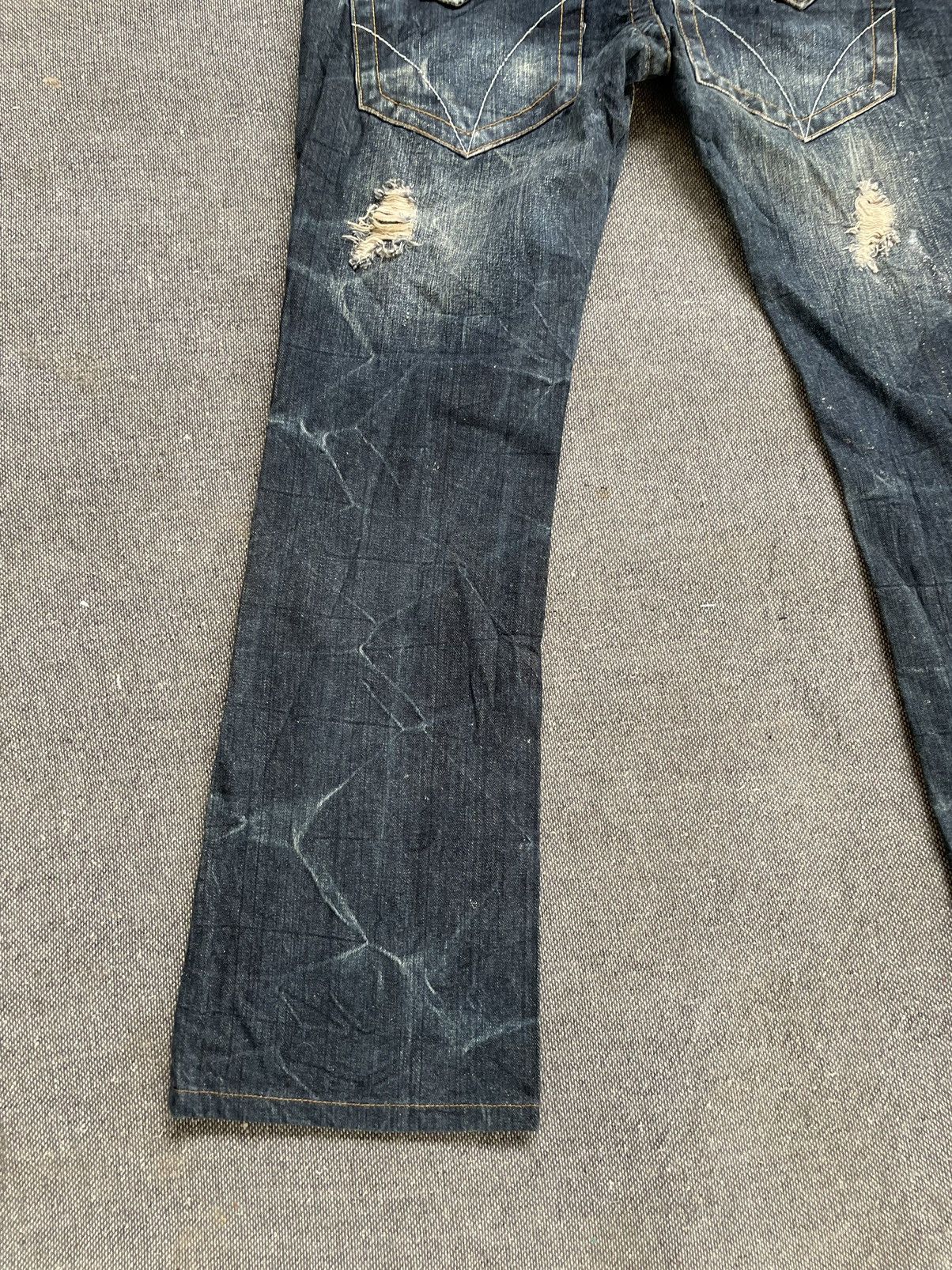 Japanese Brand Flare Original Jeans Distressed Jeans Size US 32 / EU 48 - 13 Thumbnail