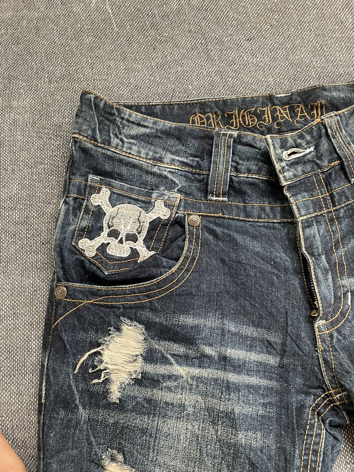 Japanese Brand Flare Original Jeans Distressed Jeans Size US 32 / EU 48 - 8 Thumbnail
