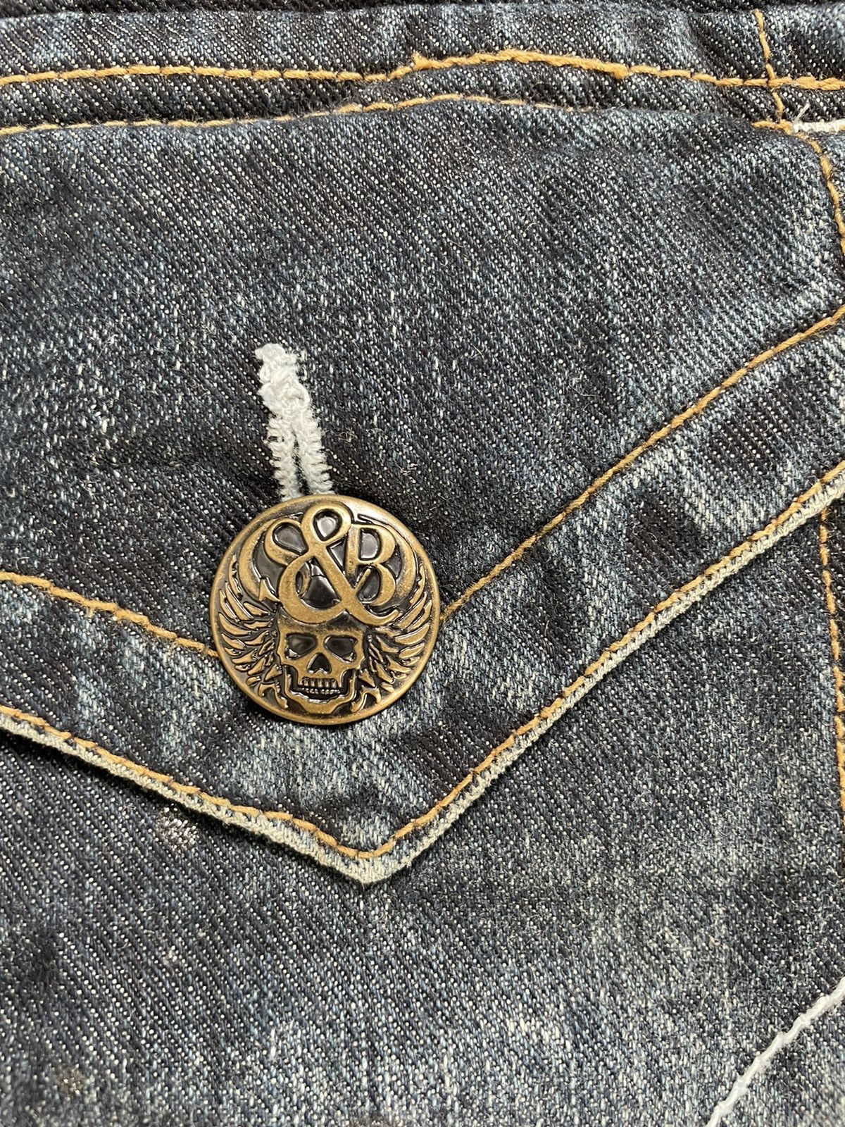 Japanese Brand Flare Original Jeans Distressed Jeans Size US 32 / EU 48 - 15 Thumbnail