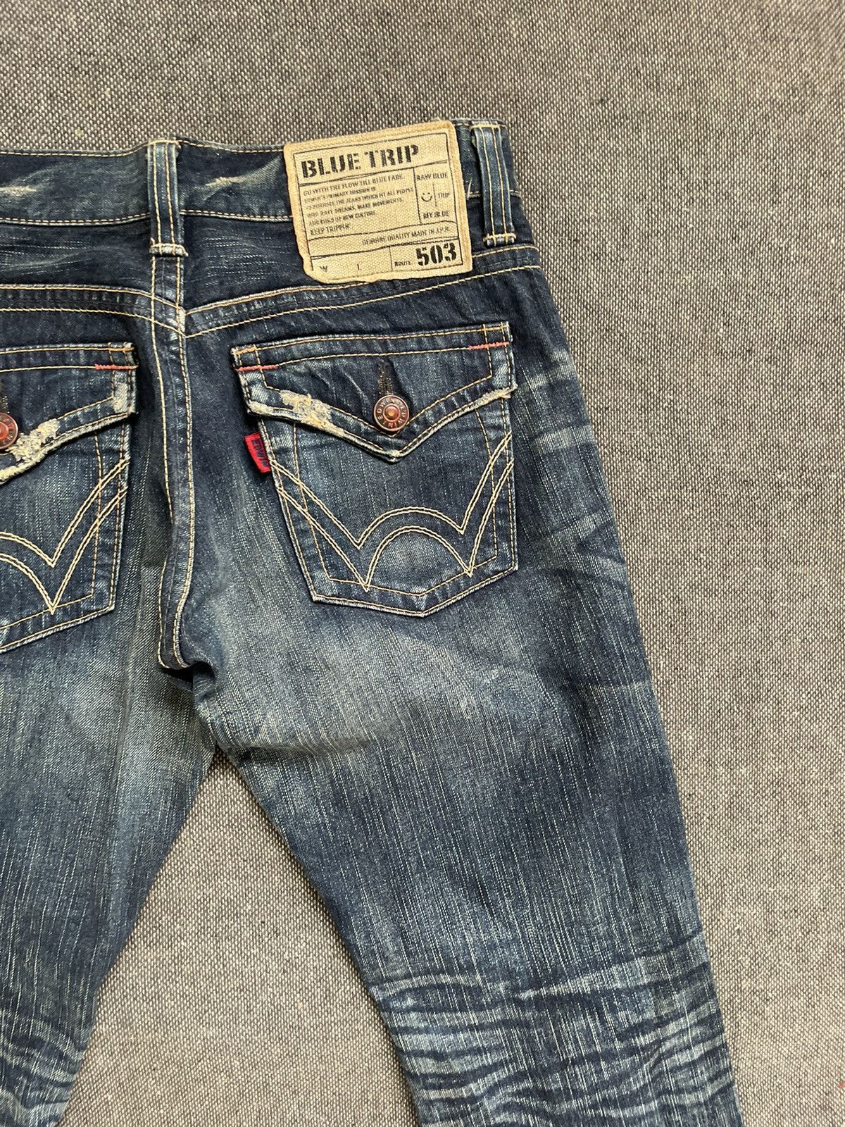 Edwin × Japanese Brand Vintage Flare Edwin Blue Trip 505 Jeans Made In Japan Size US 30 / EU 46 - 9 Thumbnail