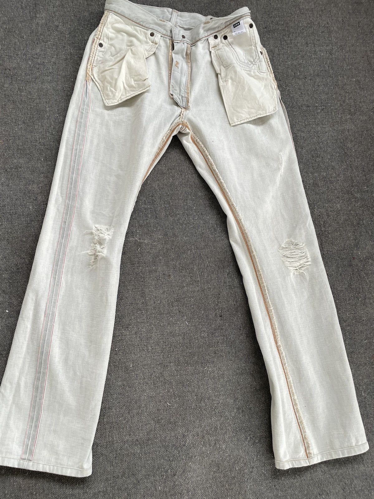 Edwin Flare Jeans Edwin Selvedge Distressed Jeans Made In Japan Size US 28 / EU 44 - 16 Thumbnail