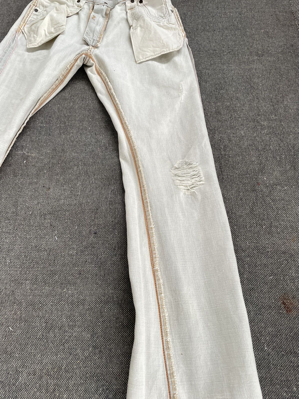 Edwin Flare Jeans Edwin Selvedge Distressed Jeans Made In Japan Size US 28 / EU 44 - 18 Thumbnail