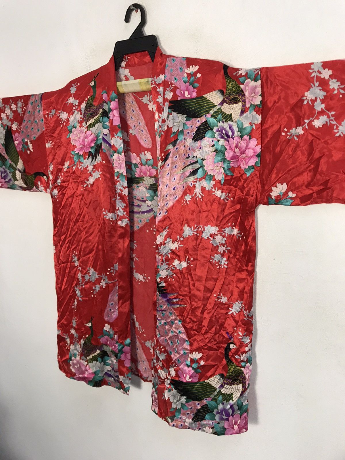 Japanese Brand Noragi Kimono Hanten Jinbei Haori Cardigan Happi Crane Bird Size XL / US 12-14 / IT 48-50 - 3 Thumbnail