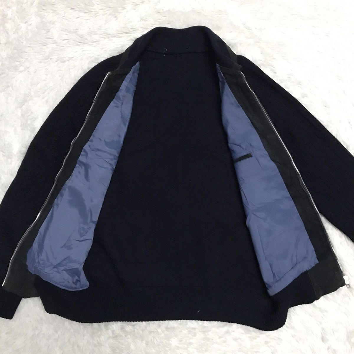Japanese Brand Tokyo Cross Leather & Knitwear Zipper Jacket Size US M / EU 48-50 / 2 - 15 Thumbnail