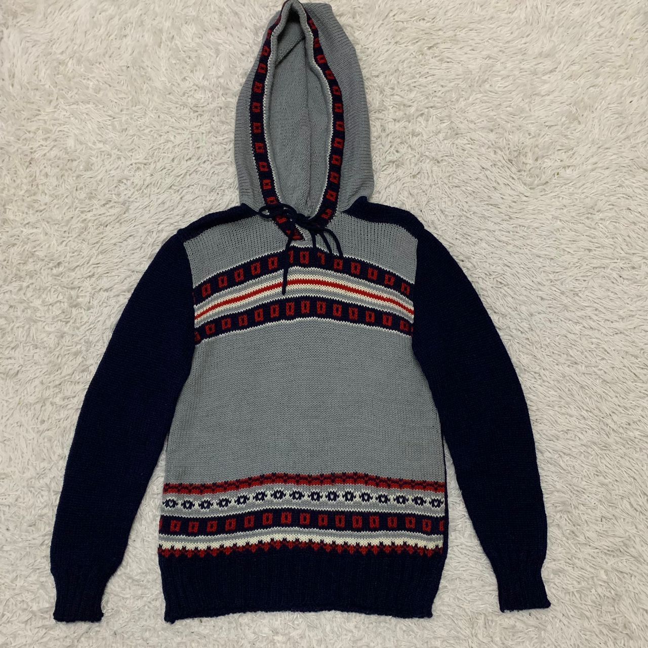 Japanese Brand Play Campus young casual knit hoodie by Liberal Size US XS / EU 42 / 0 - 9 Thumbnail