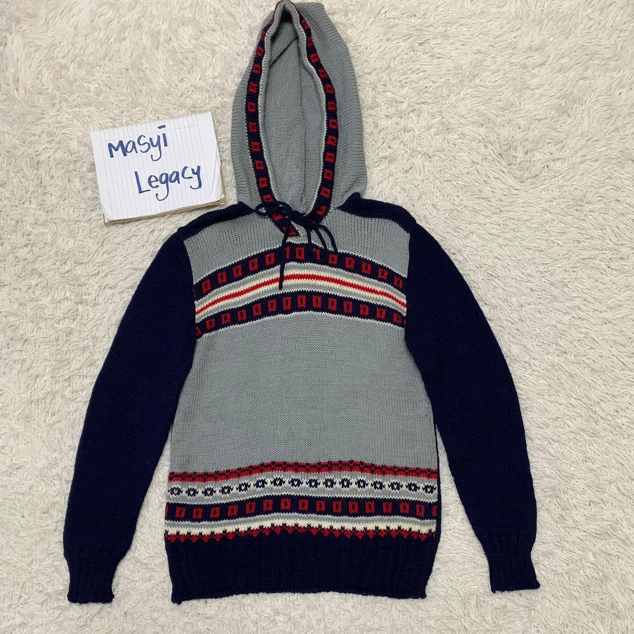 Japanese Brand Play Campus young casual knit hoodie by Liberal Size US XS / EU 42 / 0 - 1 Thumbnail