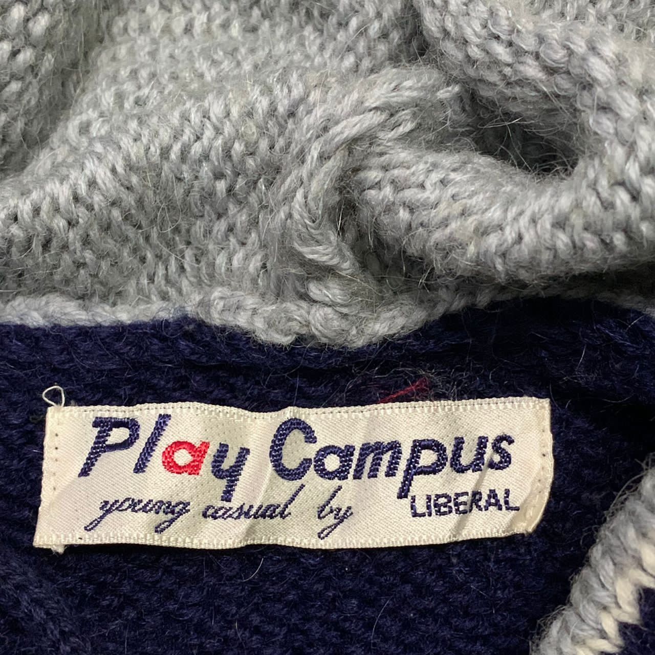 Japanese Brand Play Campus young casual knit hoodie by Liberal Size US XS / EU 42 / 0 - 8 Thumbnail