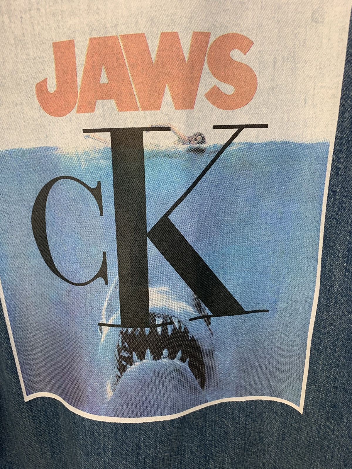 Calvin Klein 205W39NYC Calvin x Jaws Denim Jacket Size US XL / EU 56 / 4 - 6 Thumbnail