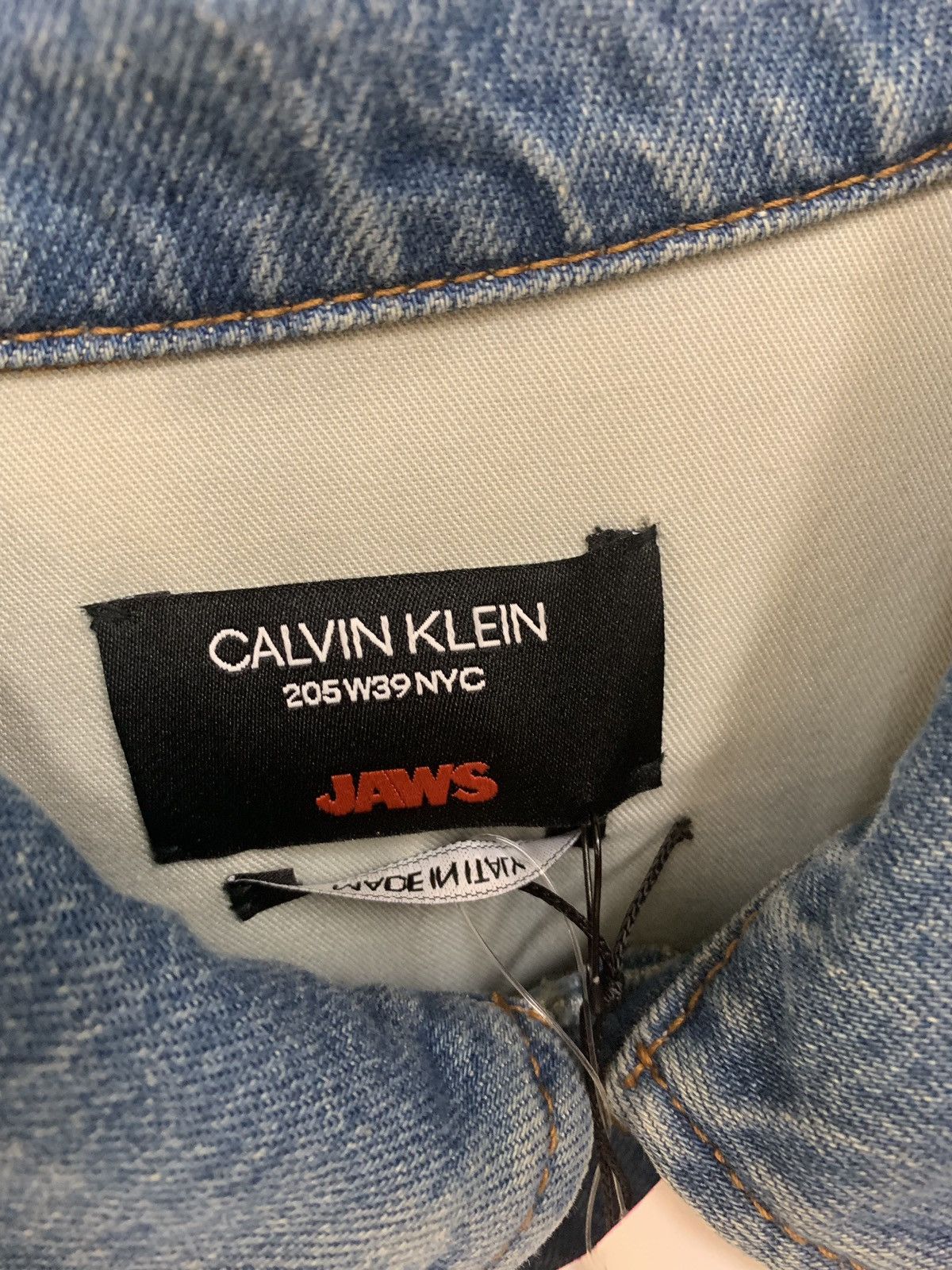 Calvin Klein 205W39NYC Calvin x Jaws Denim Jacket Size US XL / EU 56 / 4 - 11 Thumbnail